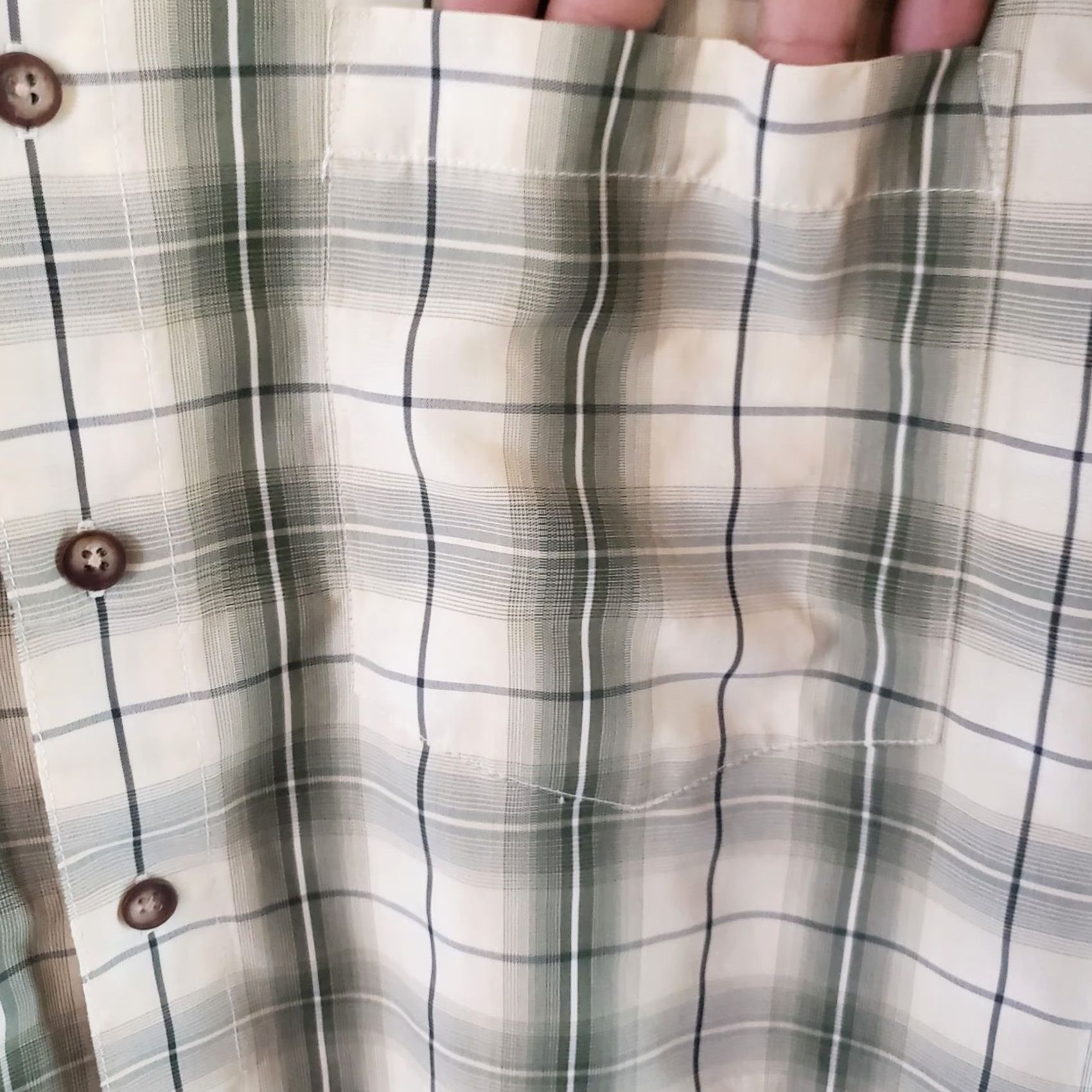 ExOfficio ExOfficio Men's Large Short-Sleeve Button-Down Shirt Green Plaid Size US L / EU 52-54 / 3 - 5 Thumbnail
