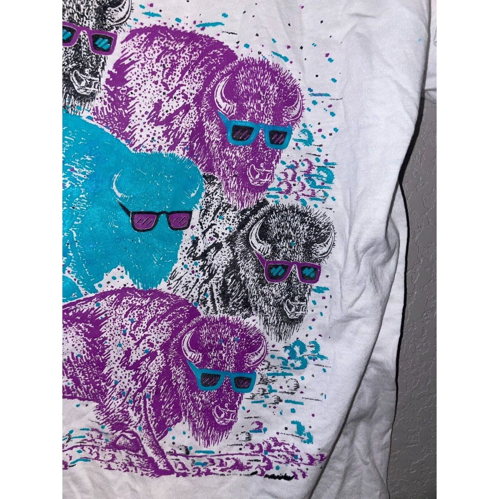 Jerzees Vintage Big Sky Shirt Badlands Buffalo Tee Test Print 90s M Size US M / EU 48-50 / 2 - 11 Thumbnail