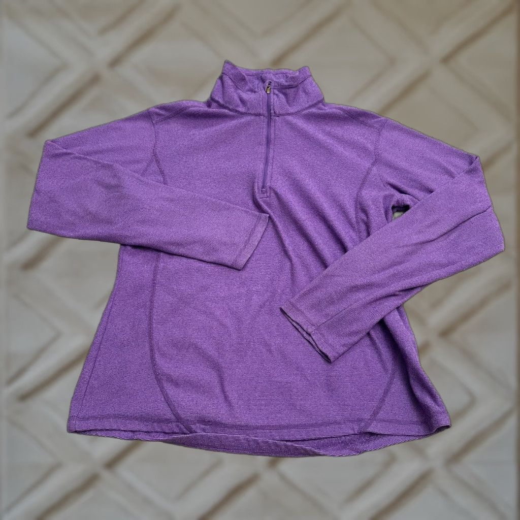 Vintage Alpine Design Active Jacket Womens Medium Purple 1/4 Zip Lightweight Long Sleeve Size M / US 6-8 / IT 42-44 - 1 Thumbnail