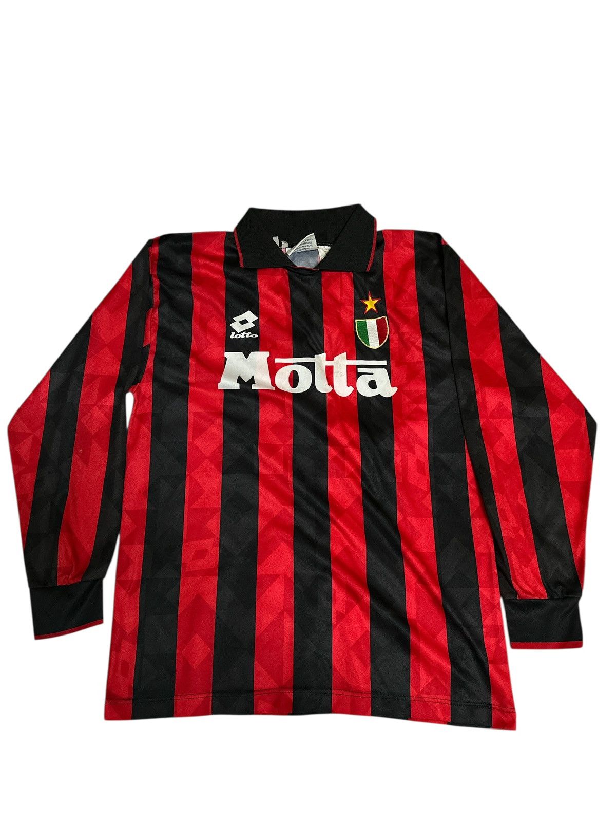 Vintage Vintage Lotto Ac Milan Long Sleeve Jersey . Size US L / EU 52-54 / 3 - 1 Thumbnail