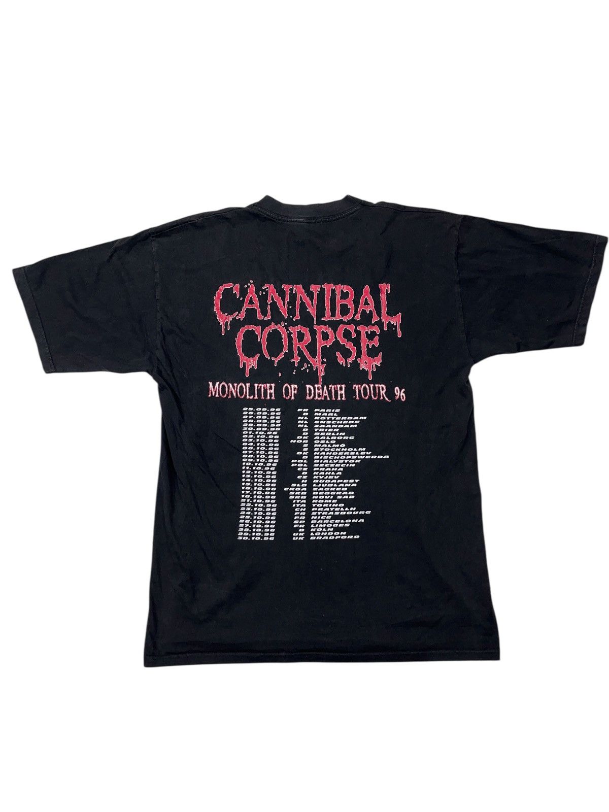 Band Tees Vintage 1996 Cannibal Corpse Vile Monolith of Death Tour Tee Size US XL / EU 56 / 4 - 2 Thumbnail