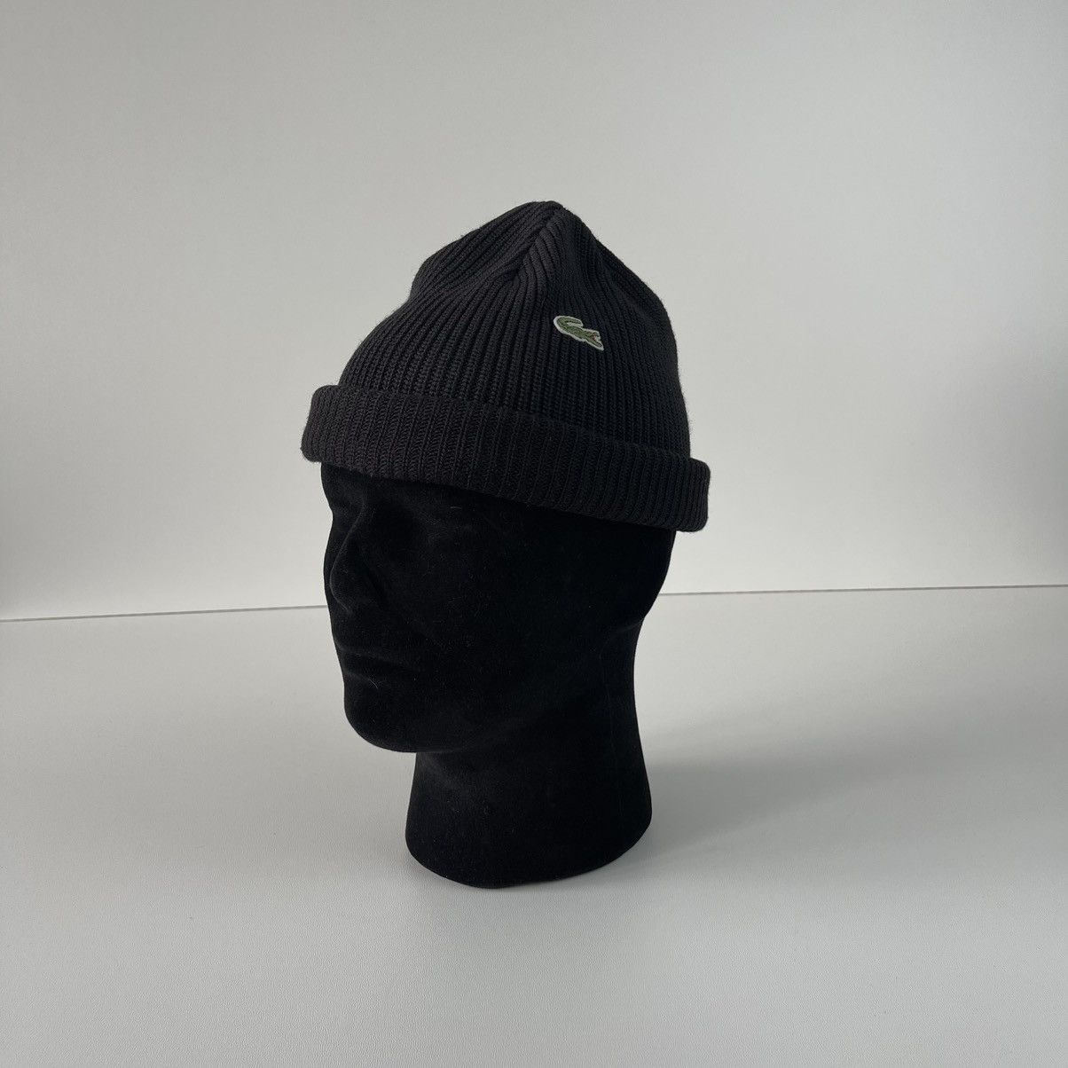 Lacoste Lacoste Logo Wool/Acrylic Vintage Beanie Hat Black F4797 Size ONE SIZE - 1 Thumbnail
