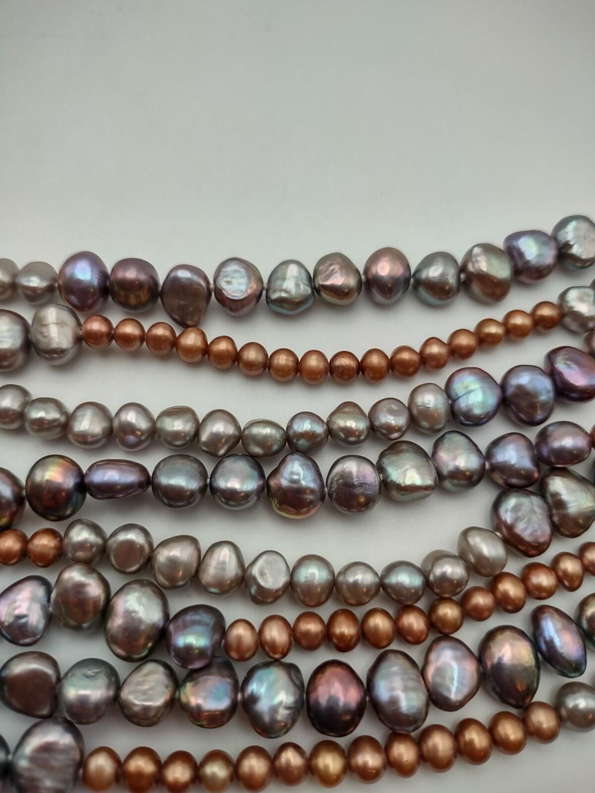 The Unbranded Brand 7-Strand Baroque Freshwater Pearl Bracelet Sterling 925 Size ONE SIZE - 3 Thumbnail