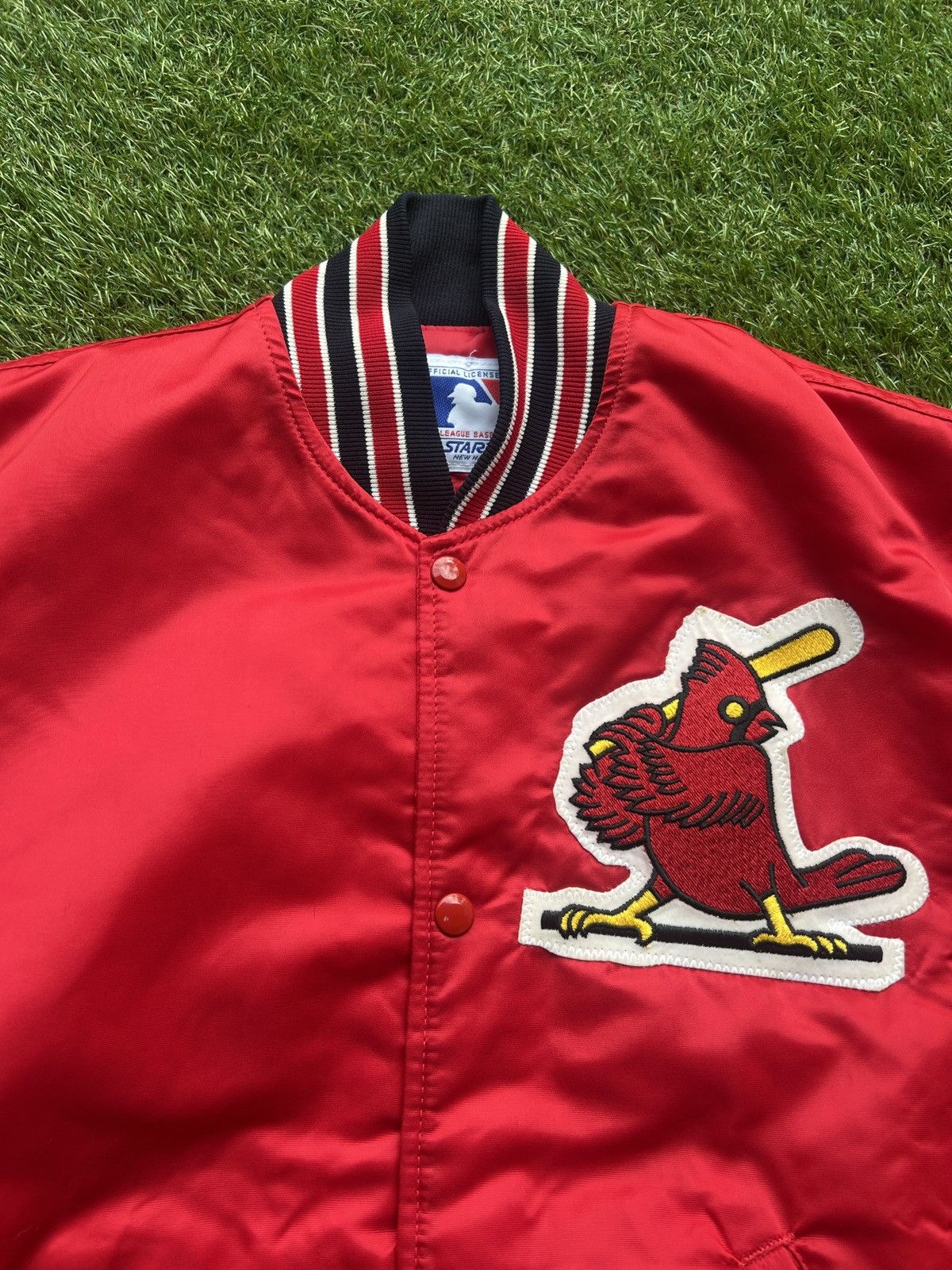 Starter Vintage 80s 90s Starter St. Louis Cardinals Red Satin Jacket Size US M / EU 48-50 / 2 - 2 Thumbnail