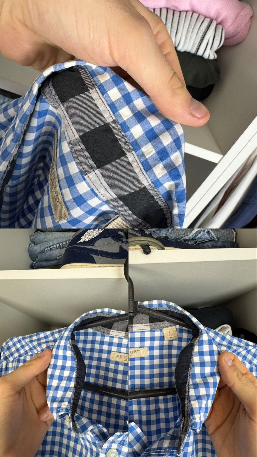 Burberry Burberry Brit Plaid Button-Down Long Sleeve Shirt Size US L / EU 52-54 / 3 - 4 Thumbnail