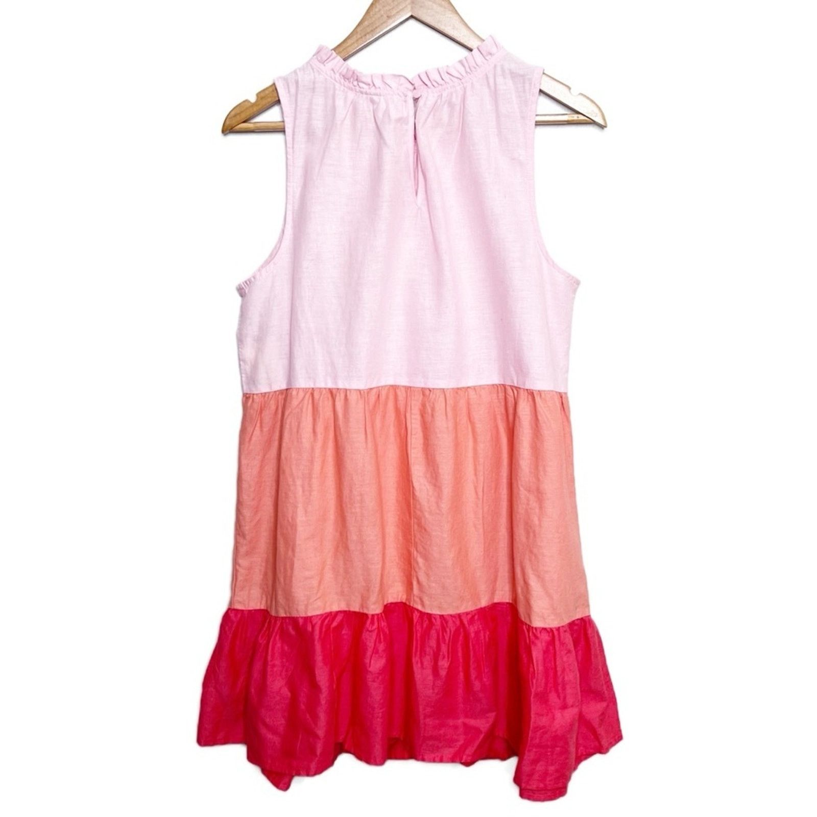 St. Johns Bay New with Tag St. John's Bay Women's Linen Ruffle Mini Dress Size M / US 6-8 / IT 42-44 - 8 Thumbnail