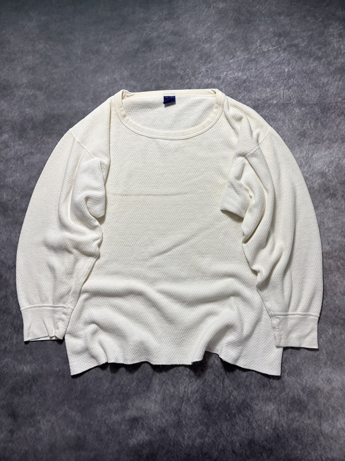 Vintage 1980s KMart Longsleeve Vintage Thermal Shirt Waffle 80s 90s Size US L / EU 52-54 / 3 - 1 Thumbnail