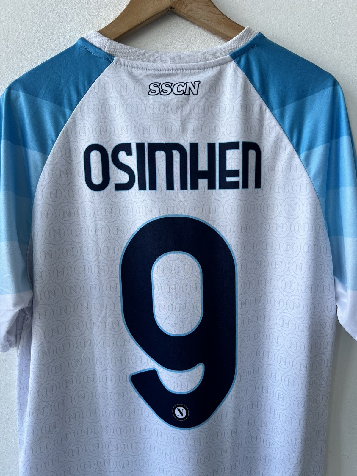 Vintage 🩸RARE🩸Napoli EA7 2022/2023 Osimhen Face Game Jersey Size US XL / EU 56 / 4 - 8 Thumbnail