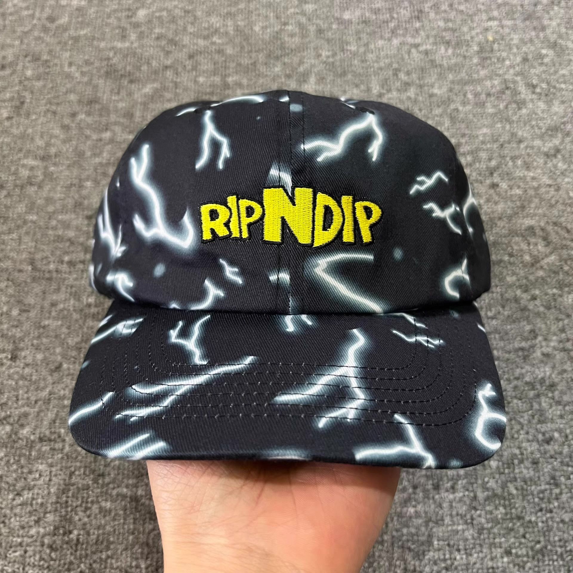 RIPNDIP Ripndipembroideredightningkungfucatcurvedbrimbaseball cap Q7 Size ONE SIZE - 1 Thumbnail