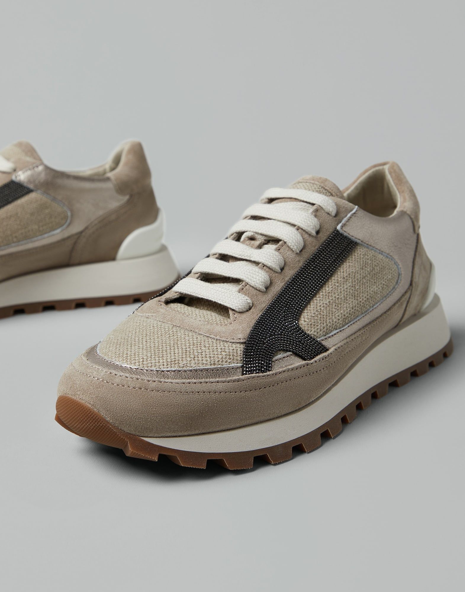 Brunello Cucinelli o1la1rc1a0425 Low-Top Sneakers in Multicolor Size US 9 / IT 39 - 3 Thumbnail