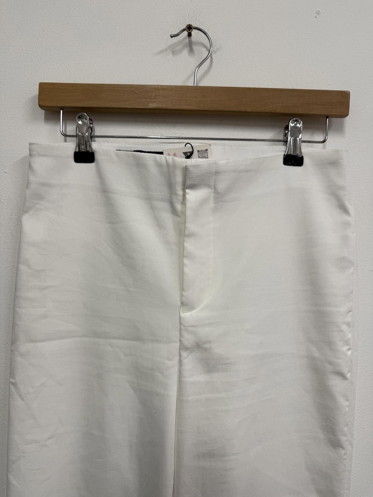 Zara Zara White Flared Trousers Size M Size 32" / US 10 / IT 46 - 3 Thumbnail