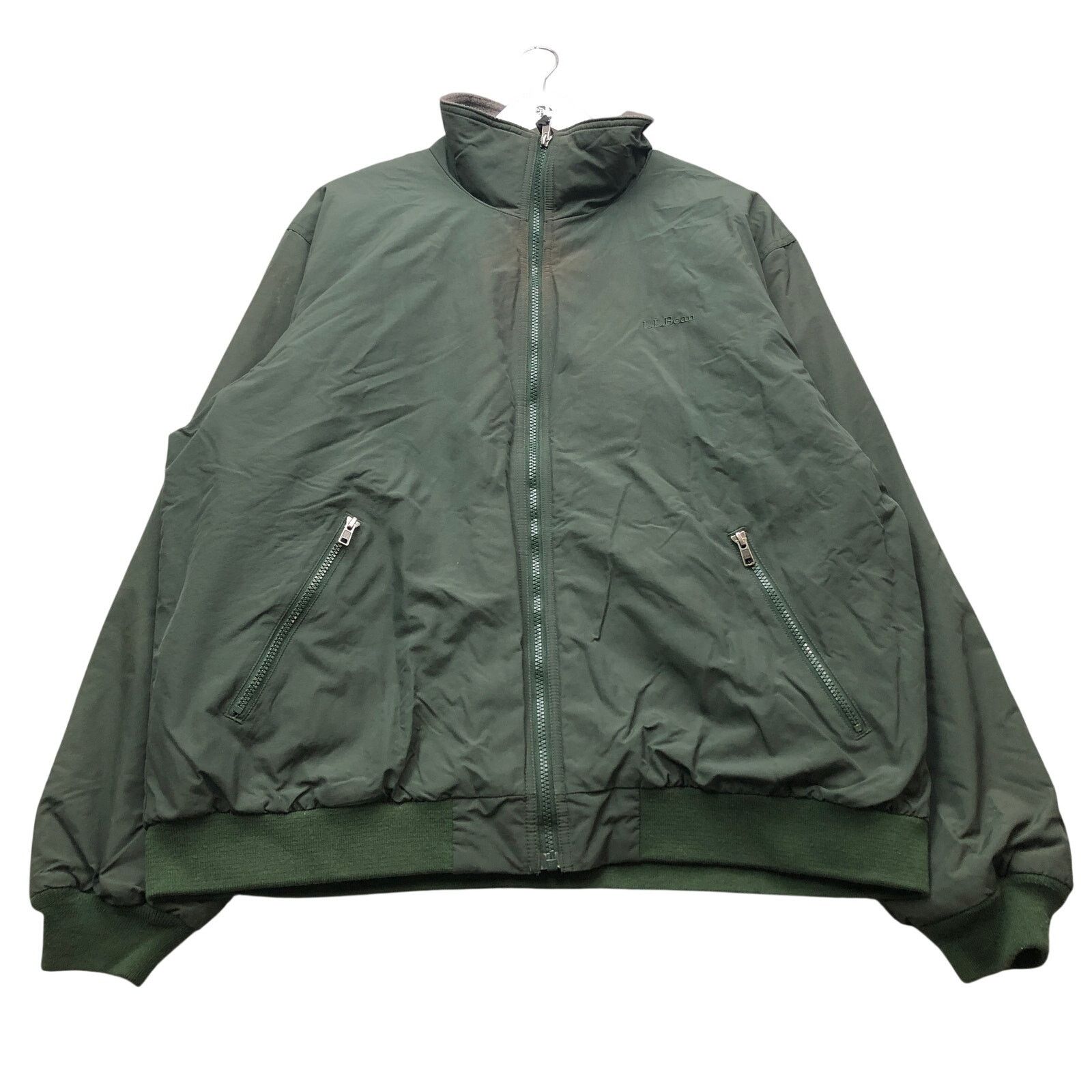 L.L. Bean LL Bean Fleece Lined Nylon Warm Up Jacket Men XL Green Wind Size US XL / EU 56 / 4 - 1 Thumbnail