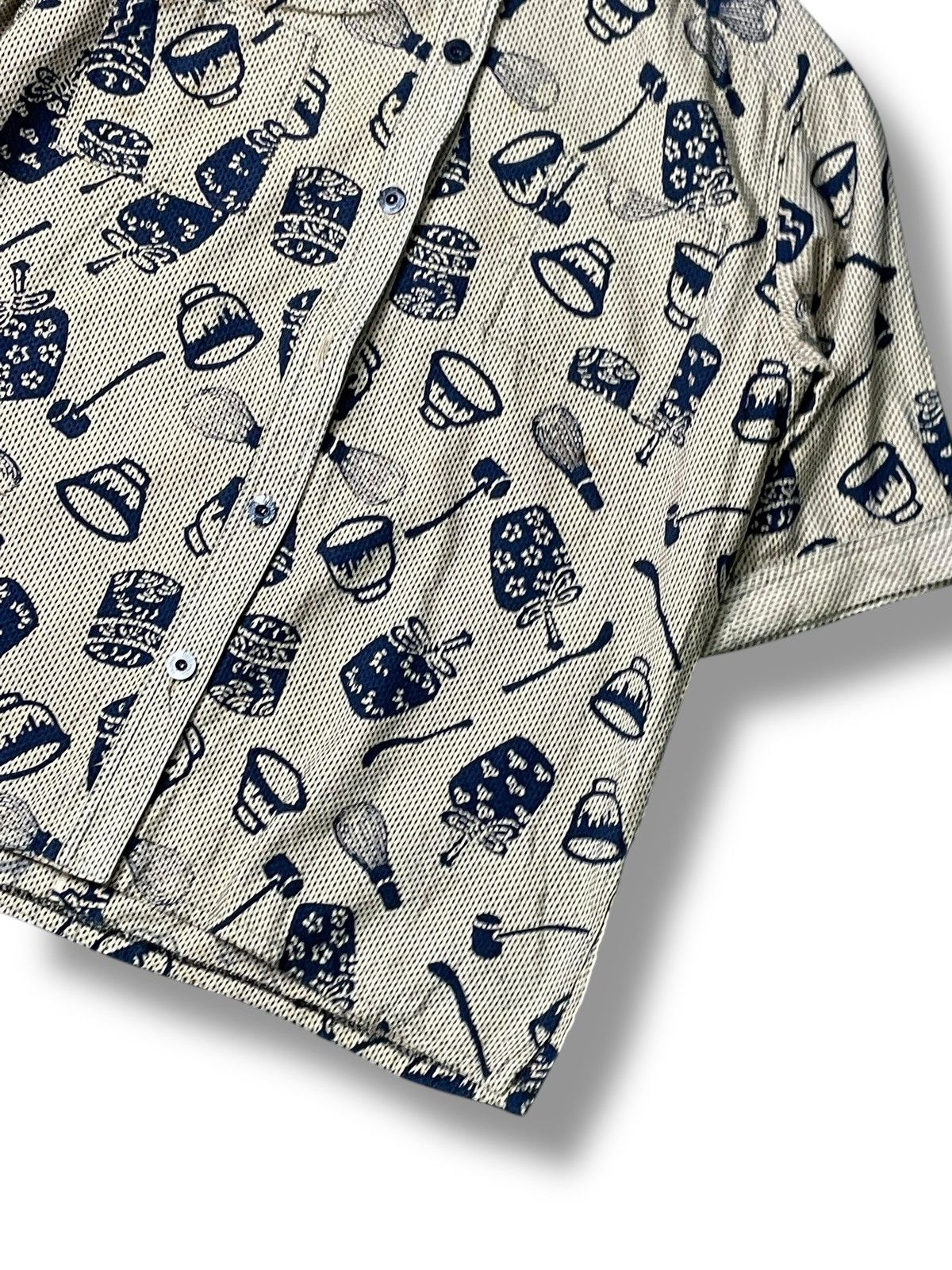 Japanese Brand × Vintage Kowatari Brand Hand Printed Button Up Shirts (77) Size US XXS / EU 40 - 3 Thumbnail