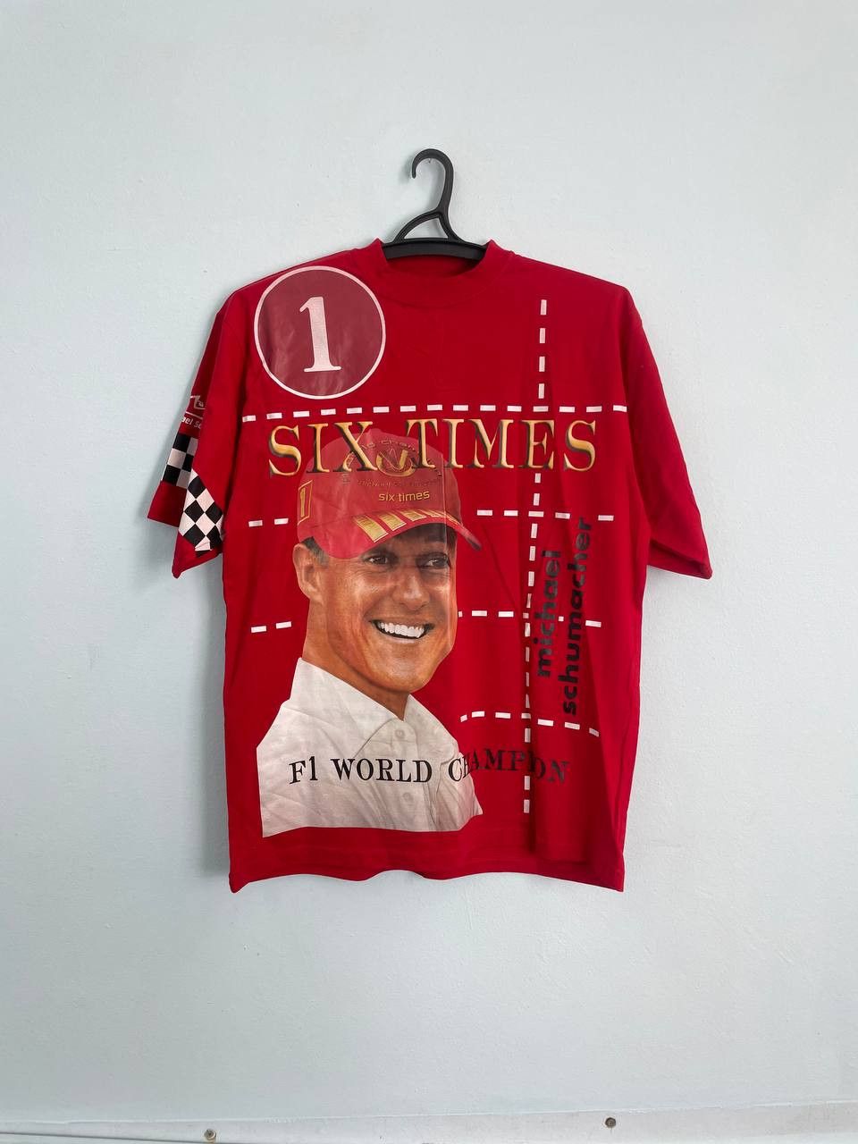 Ferrari × Formula 1 Michael Schumacher full print vintage tee Size US L / EU 52-54 / 3 - 1 Thumbnail