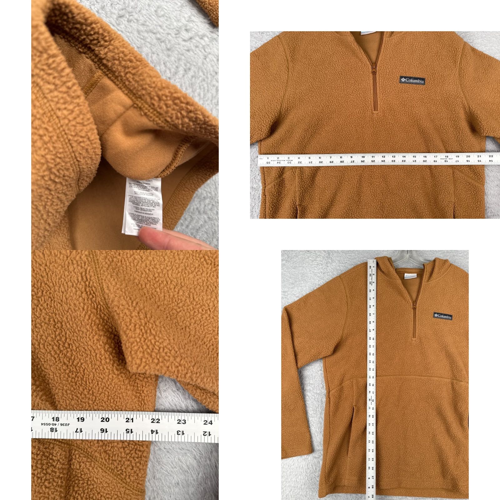 Vintage Columbia Mens Sweater Pullover Hoodie 1/4 Zip Front Pocket Fleece Brown M Casual Outdoor Classic Size US M / EU 48-50 / 2 - 8 Thumbnail