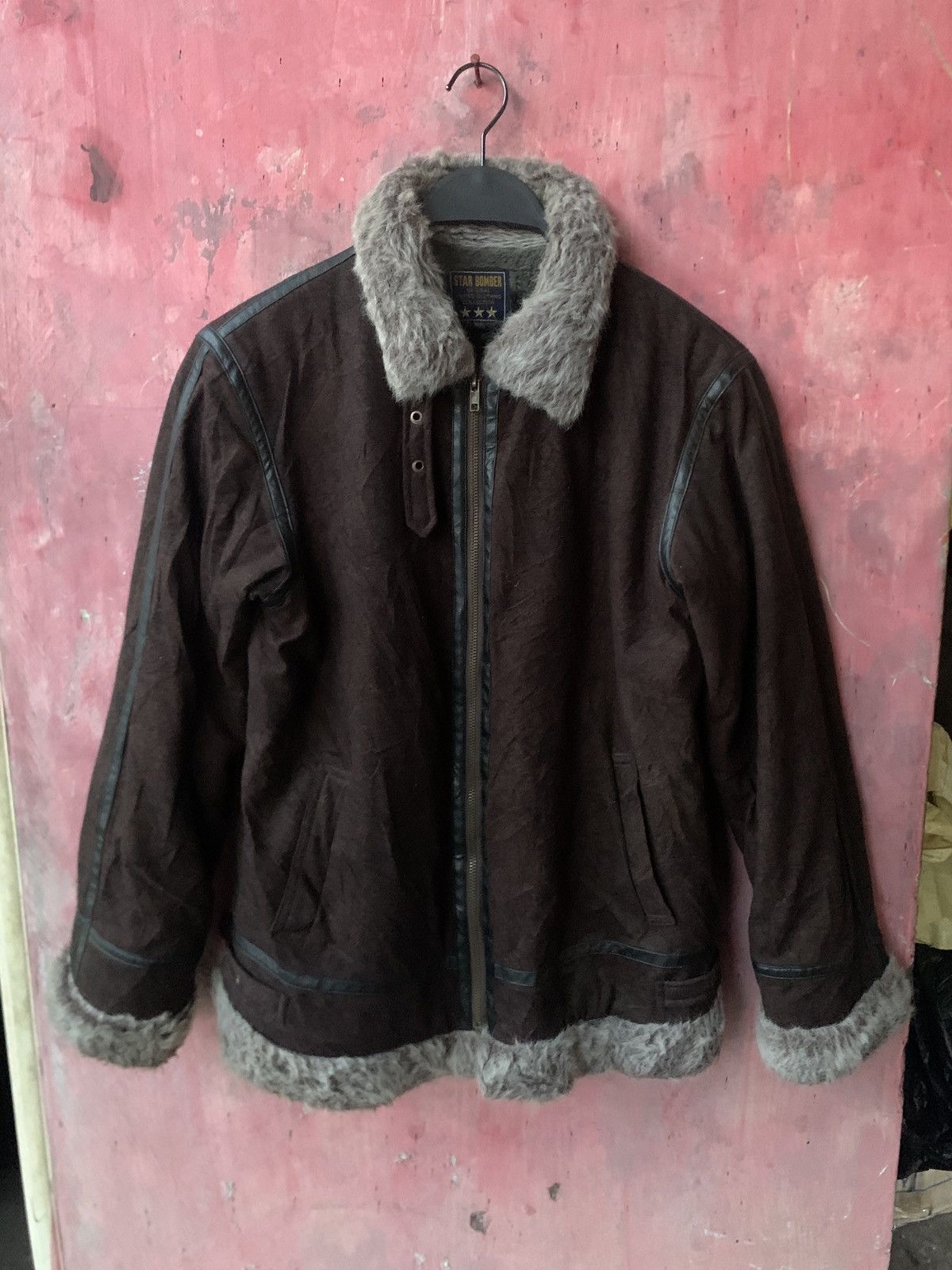 Vintage Japanese fur b3 flight jacket