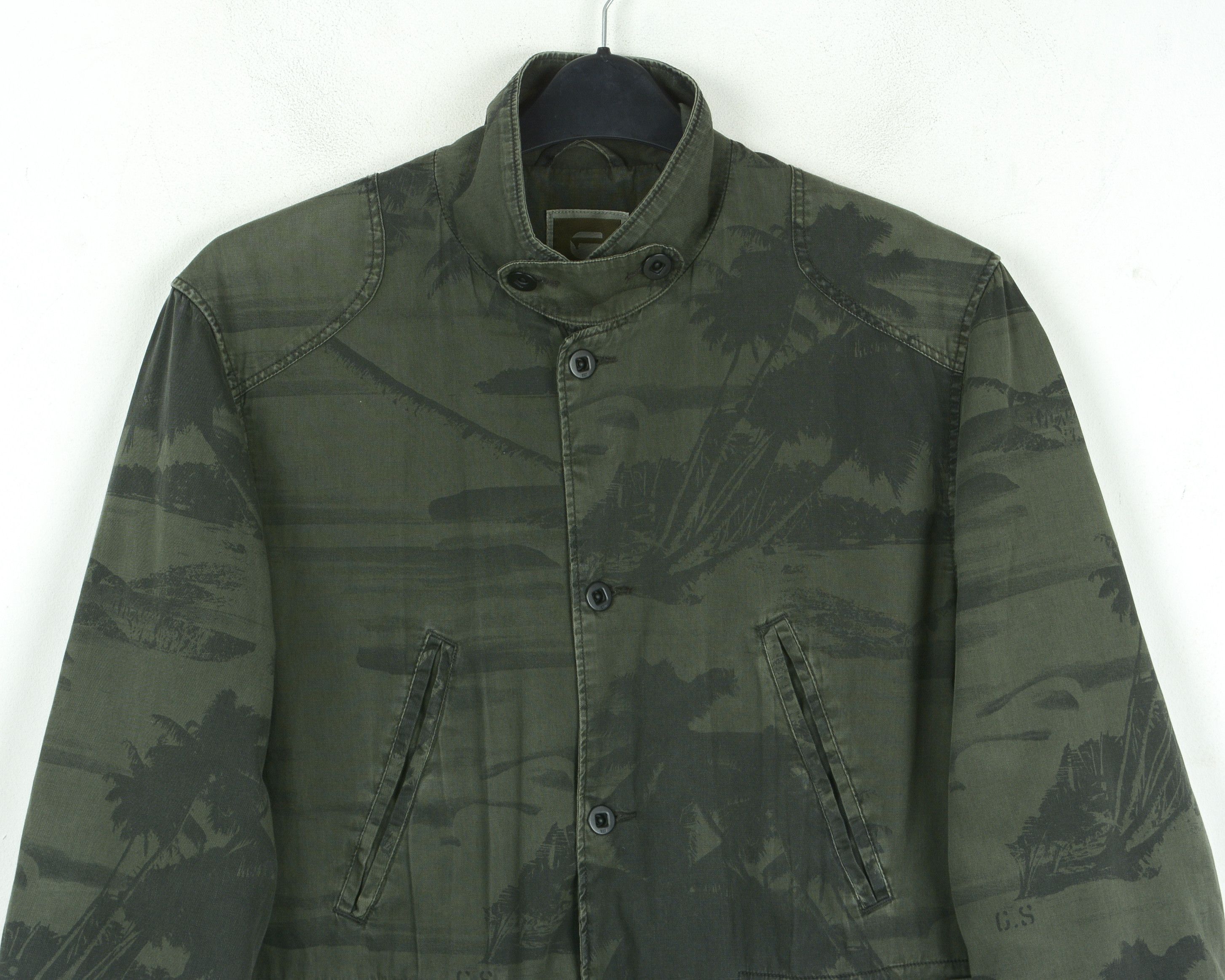G-Star Cargo Norris Palm Blazer Mens L Jacket Green Lightweight Size US L / EU 52-54 / 3 - 3 Thumbnail