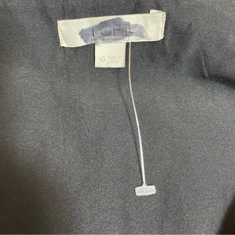 Loft New LOFT Cotton Black White Embroidered Scalloped Shift Ski Size 32" / US 10 / IT 46 - 7 Thumbnail