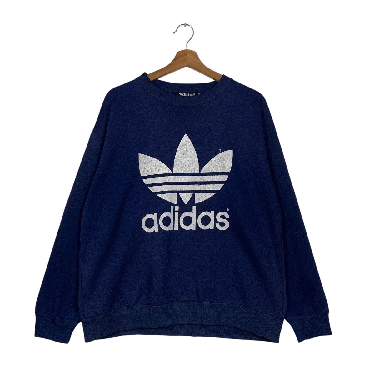 Adidas Vintage 90’s ADIDAS Big Logo Crewneck Sweatshirt #3602-C165 Size US M / EU 48-50 / 2 - 1 Thumbnail