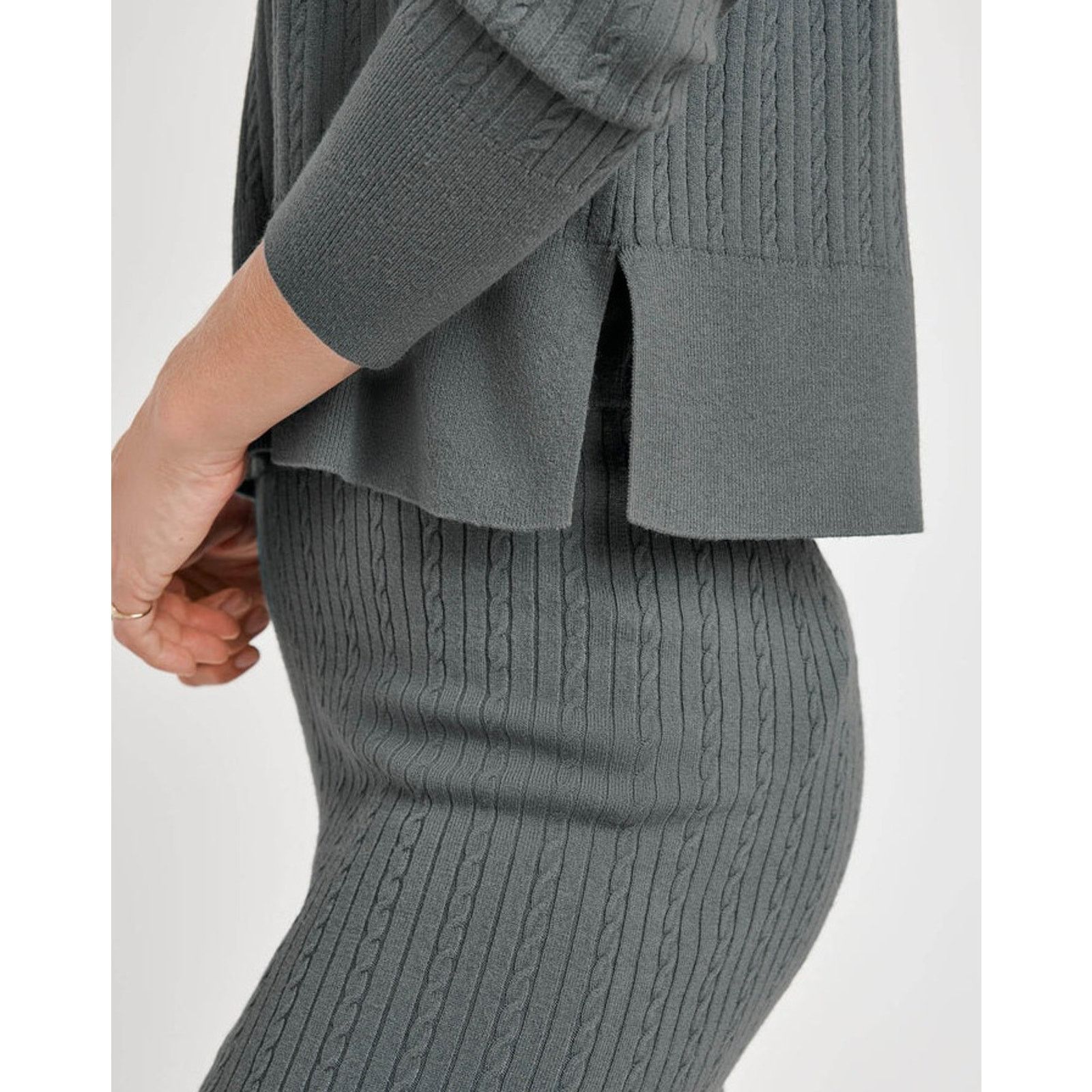 Splendid Splendid Women Evergreen Viscose Veronica Sweater Size XL Size XL / US 12-14 / IT 48-50 - 2 Thumbnail