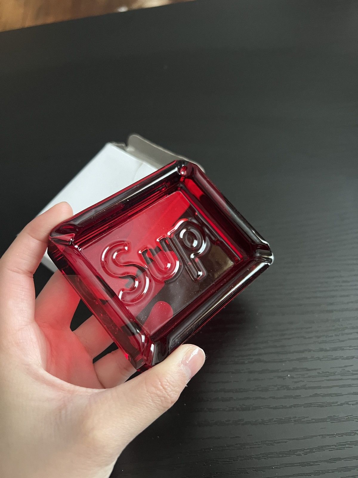 Supreme Debossed Glass buy Ashtray Red SS20