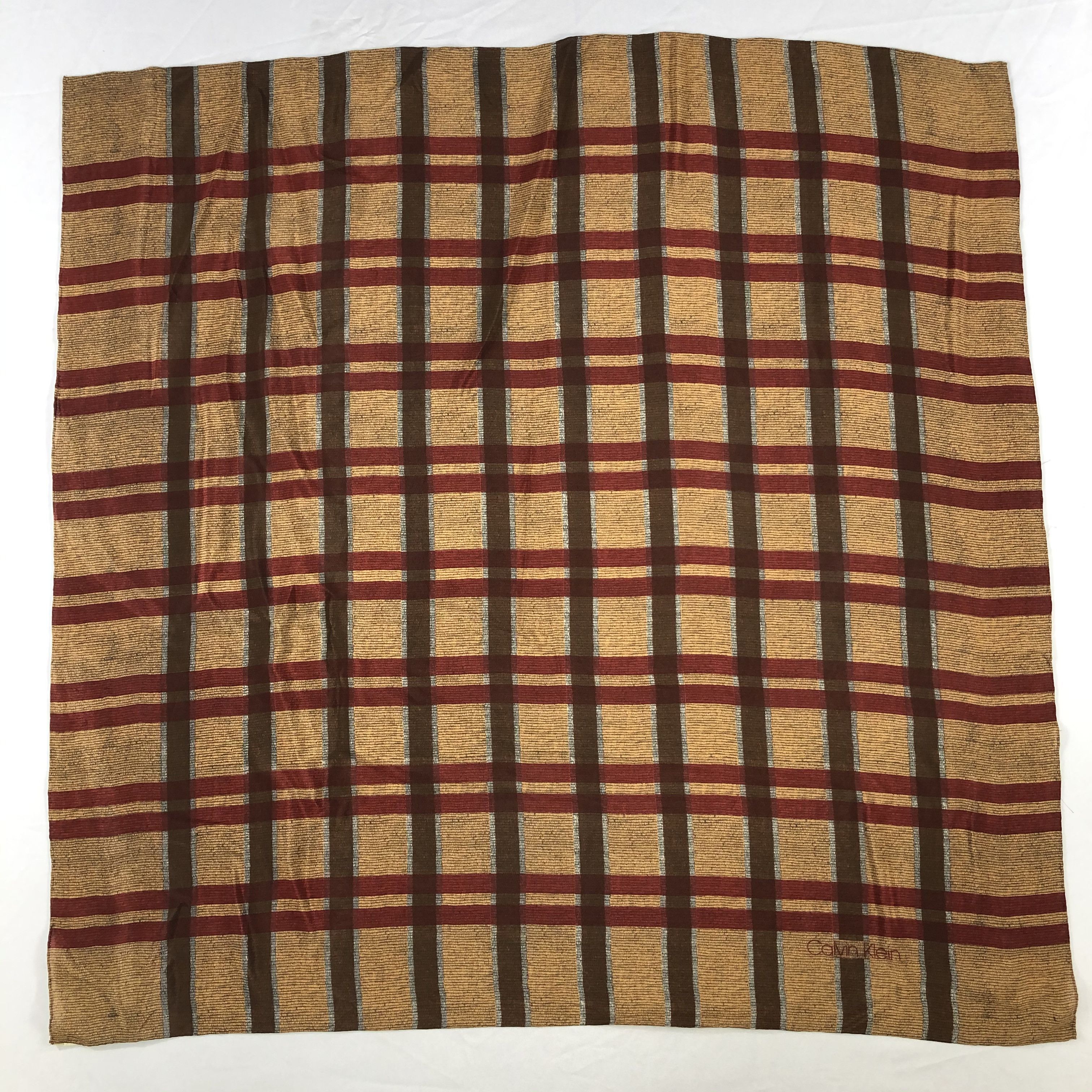 Calvin Klein Vintage Calvin Klein silk Scarf Size ONE SIZE - 2 Thumbnail