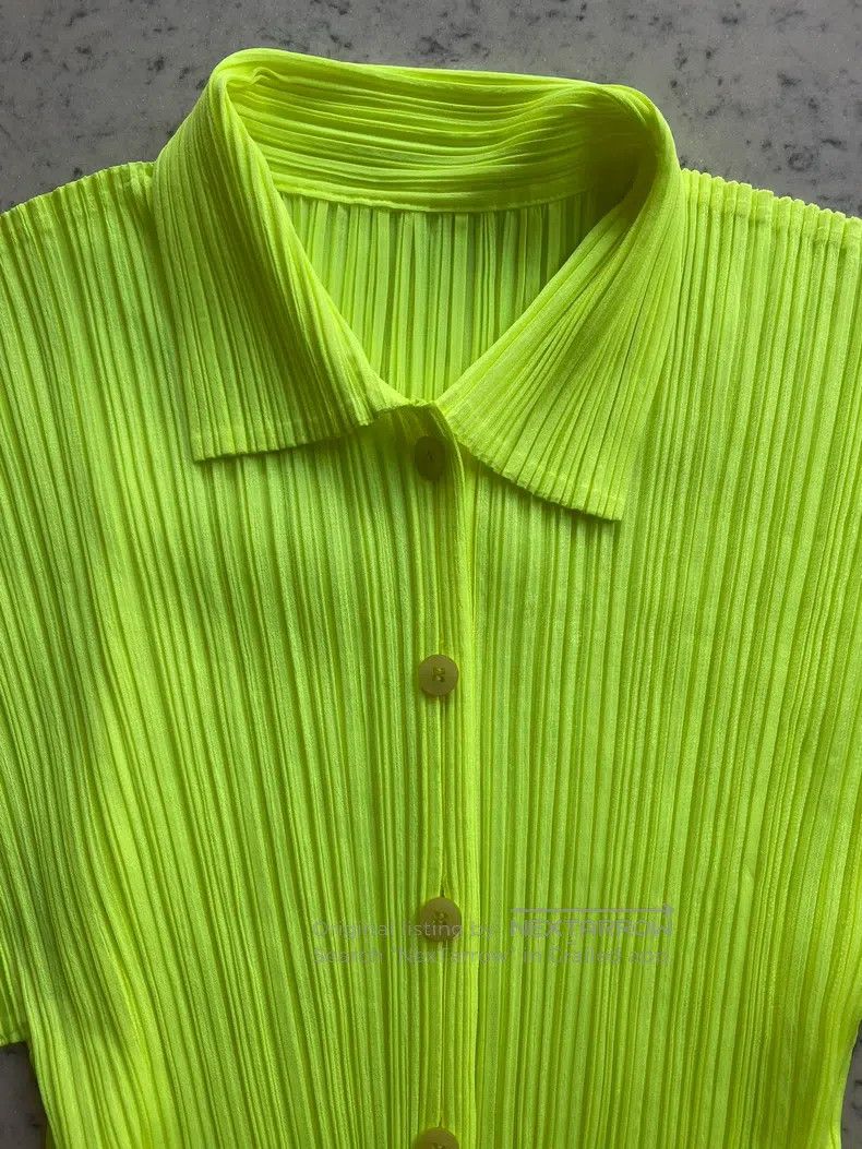 Issey Miyake Issey Miyake Green Shirt Size L / US 10 / IT 46 - 7 Thumbnail