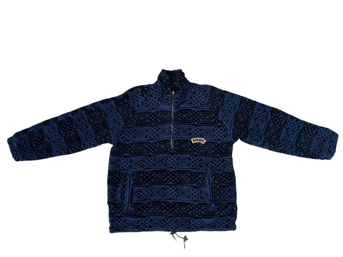 Vintage Vintage 90s Bad Guys Dare Devils Reversible Fleece Jacket Size US S / EU 44-46 / 1 - 1 Thumbnail