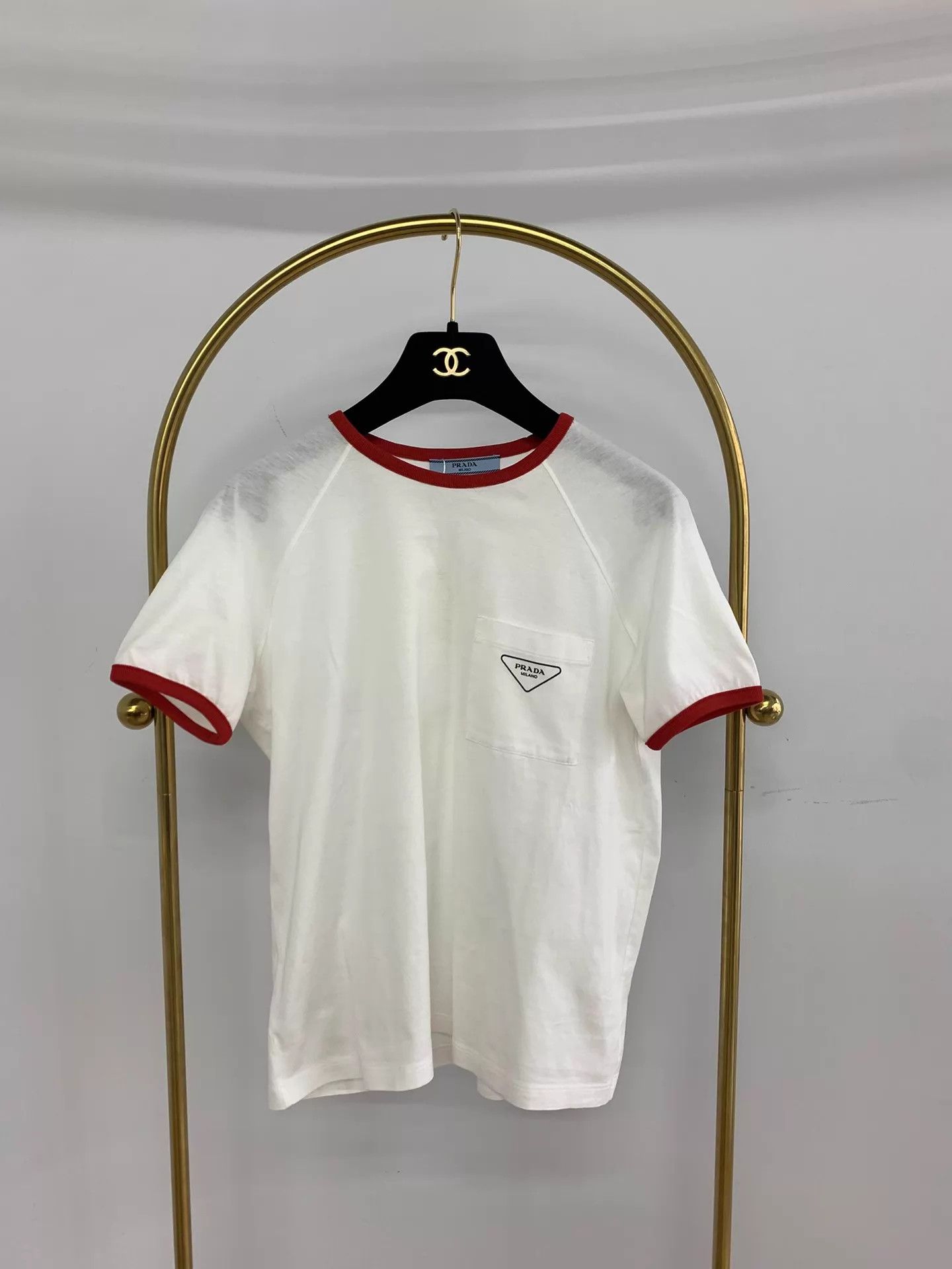 Prada Prada colorblock white-red short sleeve tee S new Size S / US 4 / IT 40 - 1 Thumbnail