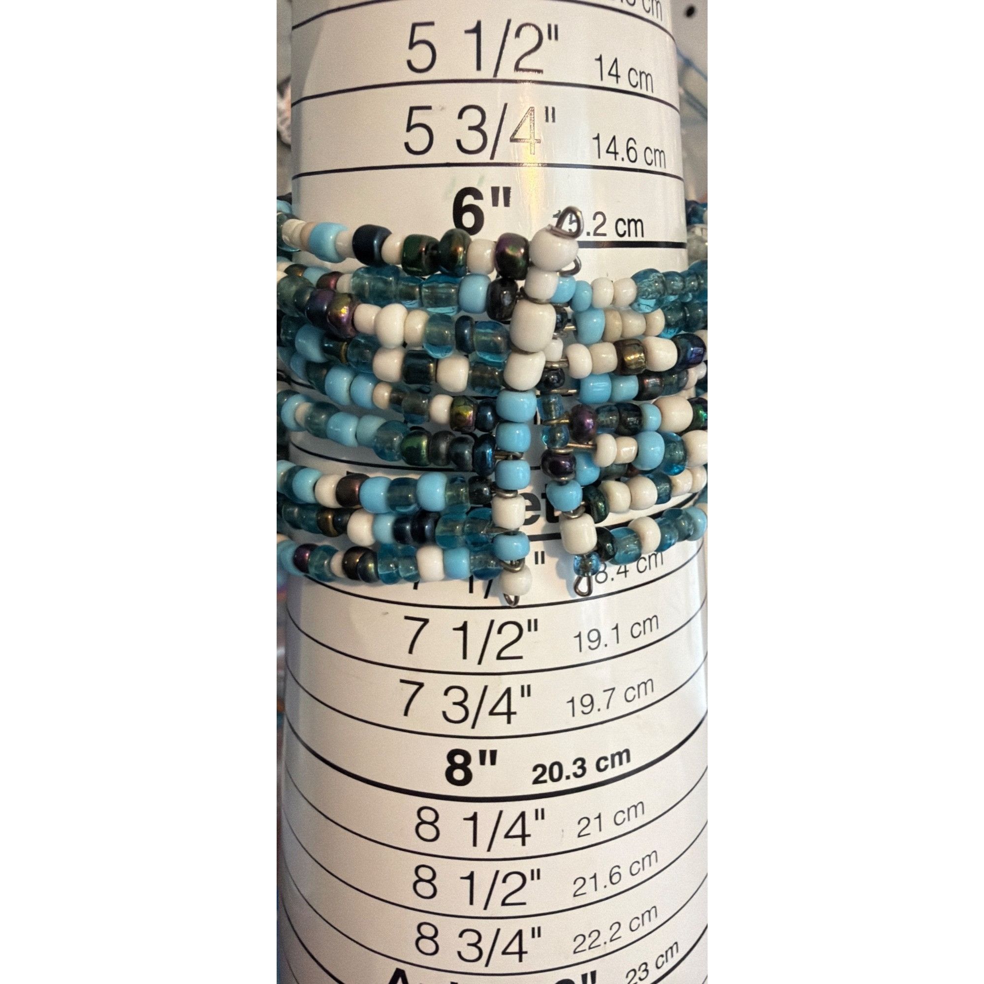 Other Memory Wire Multi Strand Cuff Bracelet Acrylic Glass Beads B Size ONE SIZE - 4 Thumbnail