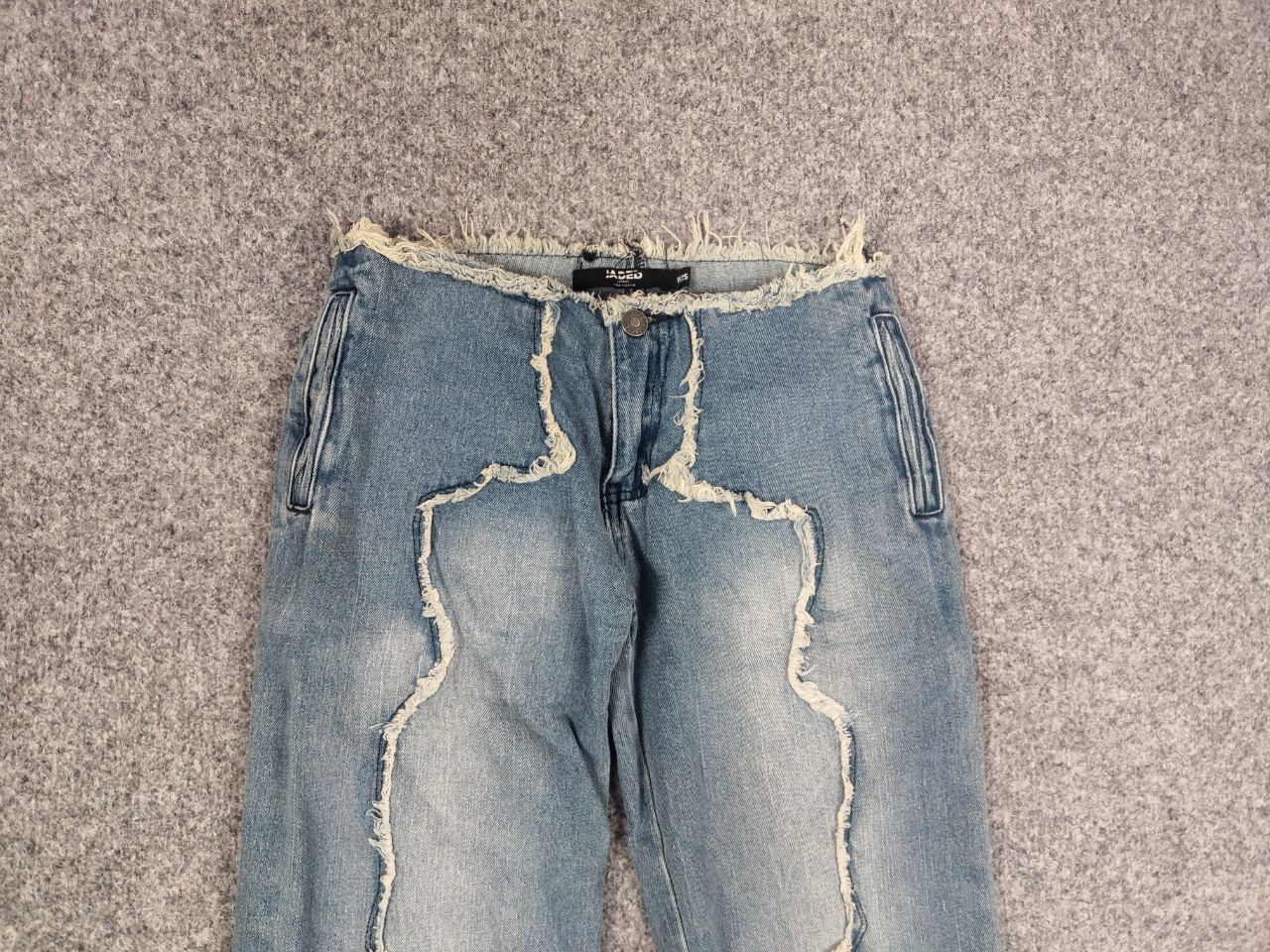 Le Grande Bleu (L.G.B.) Vtg Hysteric Glamour Style Flared embroidered Denim Jeans Size 25" / US 0 / IT 36 - 8 Thumbnail