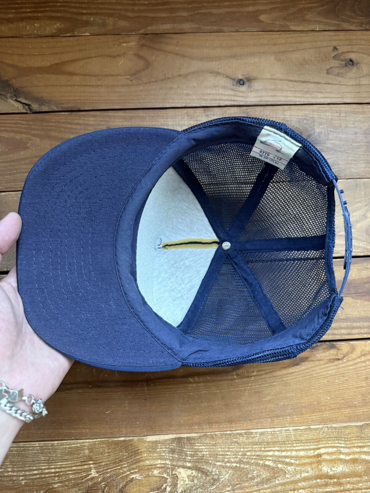 Sony Vintage 90s Sony Handycam Blue Mesh Trucker Hat Size ONE SIZE - 3 Thumbnail