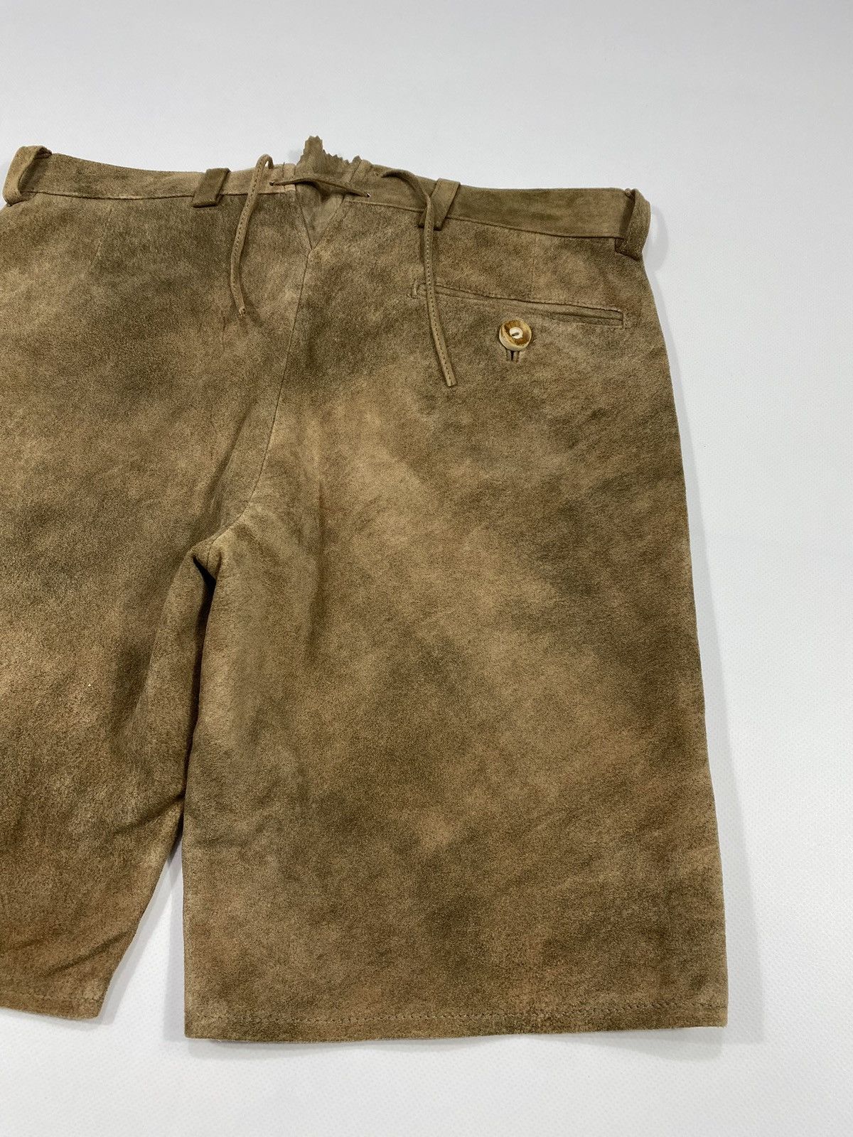 Genuine Leather 🔥LASTDROP🔥 Leather Spieth Wensky Traditional Leather Shorts Size 31" - 17 Thumbnail