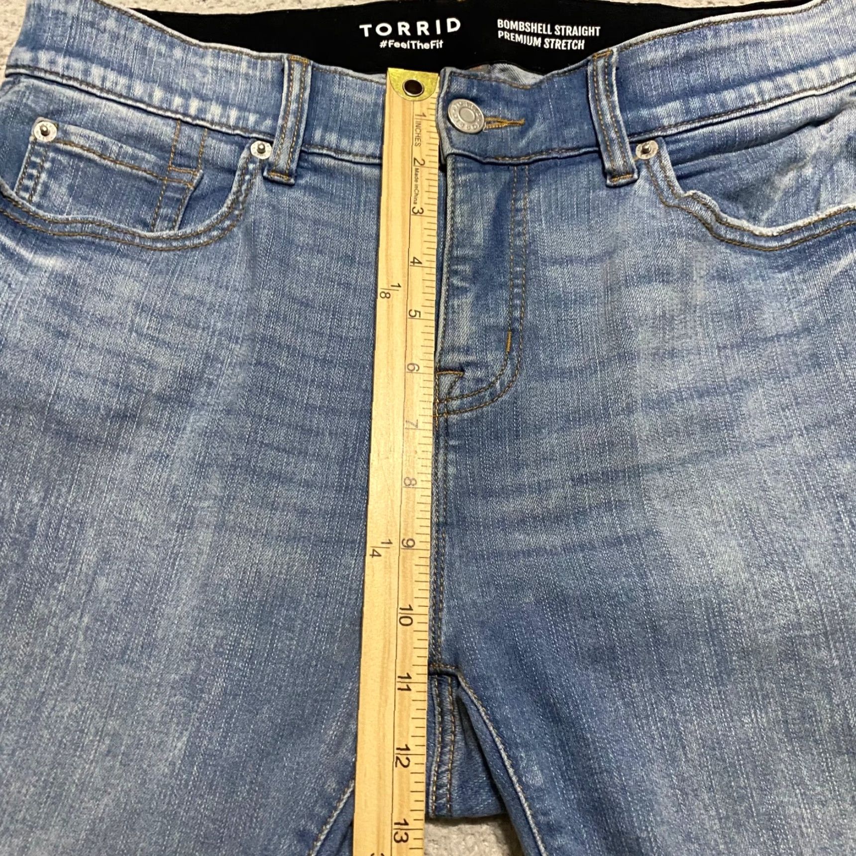 Torrid Torrid Jeans Blue Denim High Rise 5-Pocket 26 Regular Girls Size 12 Bombshell Skinny Straight Size 26" / US 2 / IT 38 - 7 Thumbnail