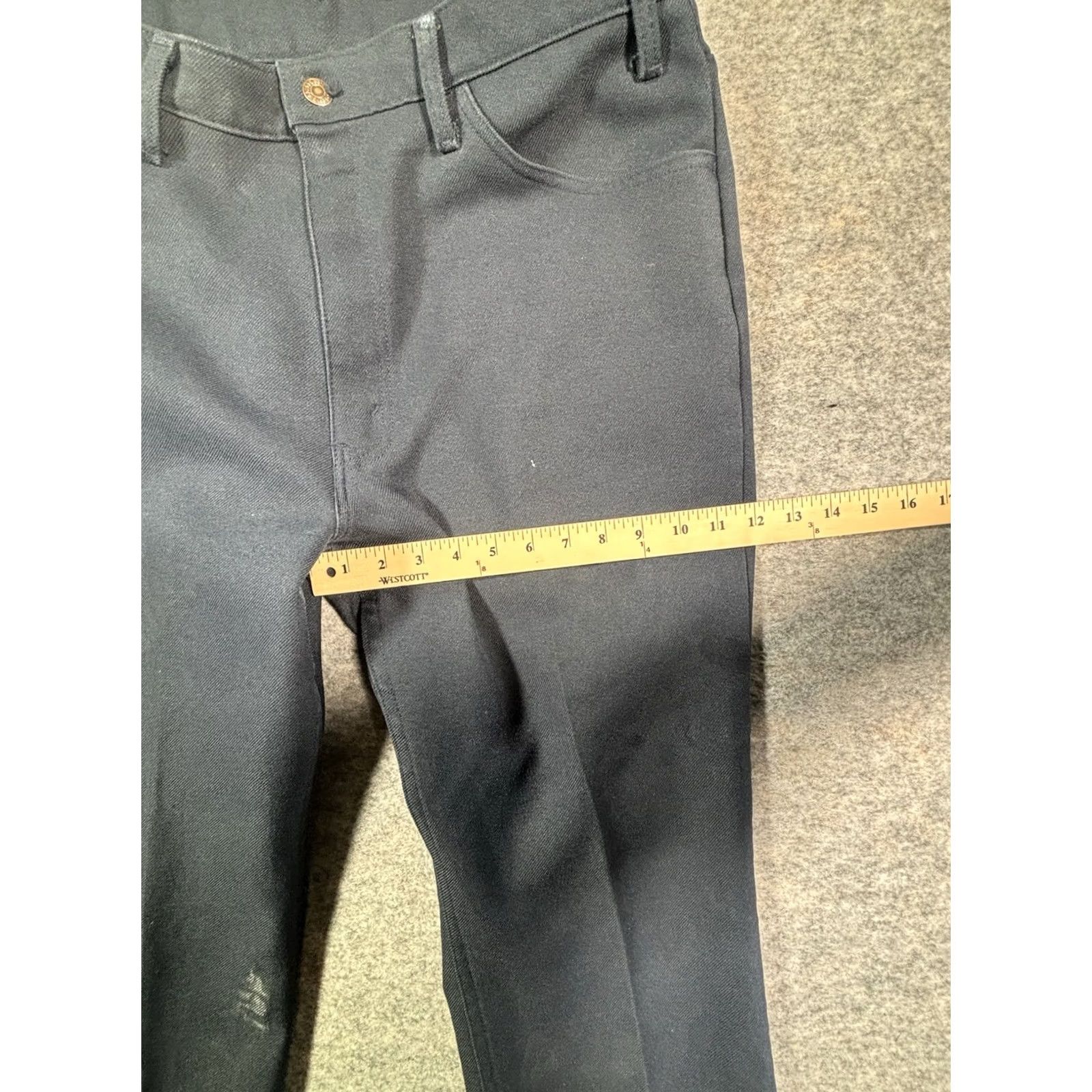 Levi's VINTAGE Levi's 517 Bootscut Pants Mens 90s Blue Polyester Dacron Sz 38x32 Western Trims Pockets Highlighted 90s Theme Mens Size US 38 / EU 54 - 5 Thumbnail