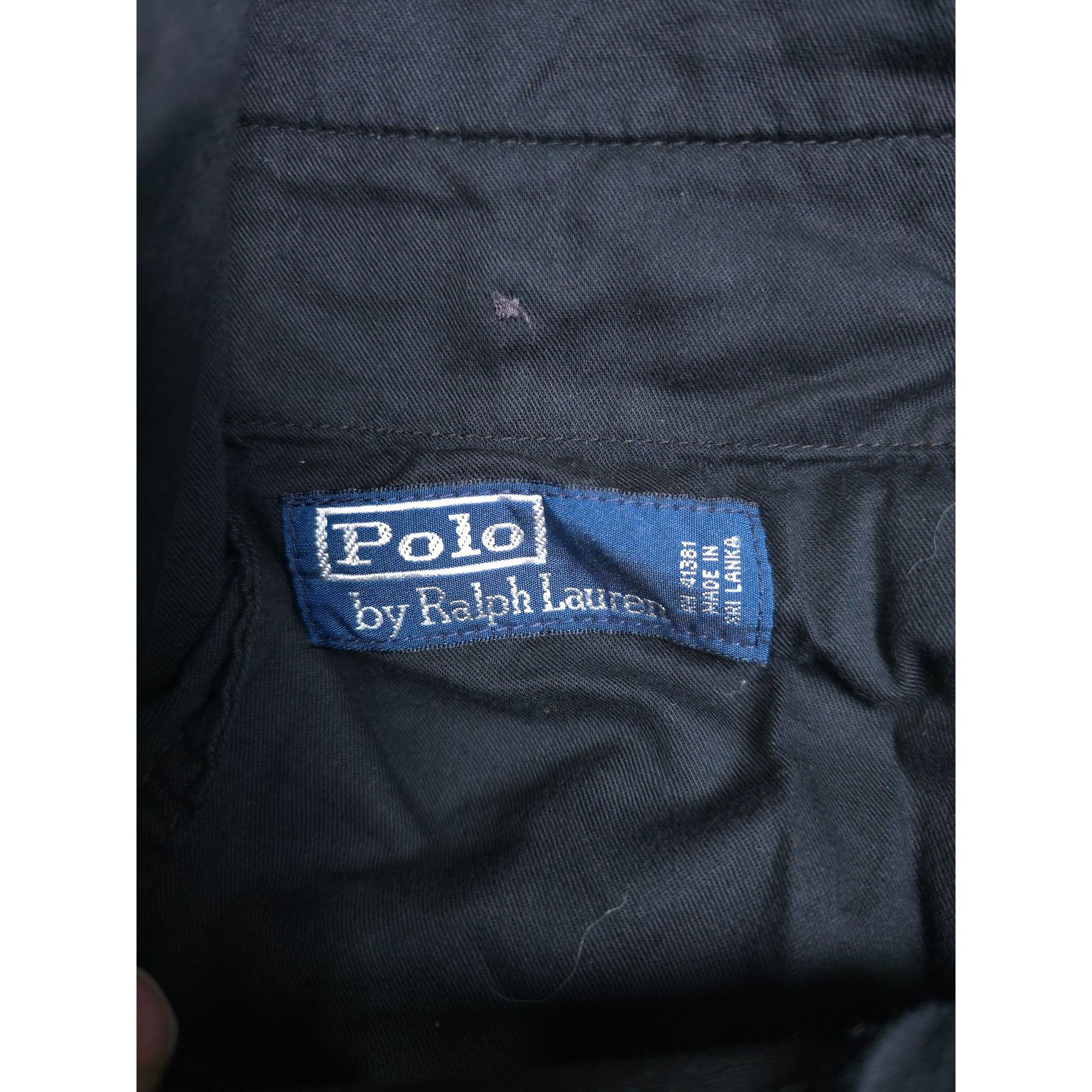 Polo Ralph Lauren Polo By Ralph Lauren Mens Black Cotton Pleated Chino Pants S Size 36R - 3 Thumbnail