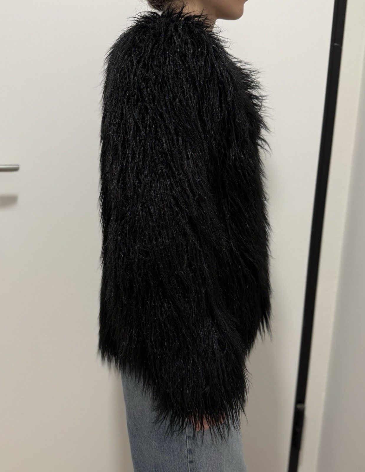 Samsoe Samsoe DDP Samsoe Samsoe Sophia Womens Faux Fur Jacket Black Size M Size M / US 6-8 / IT 42-44 - 3 Thumbnail
