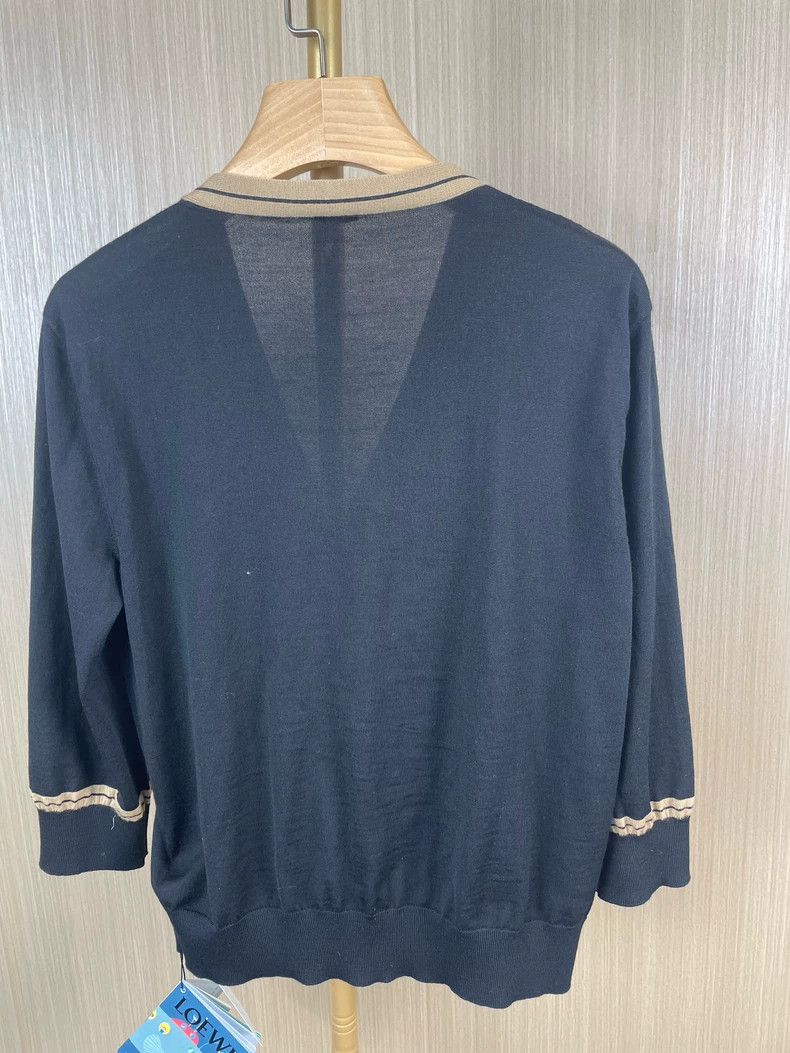 Loewe LOEWE Black wool cardigan Size M / US 6-8 / IT 42-44 - 2 Thumbnail