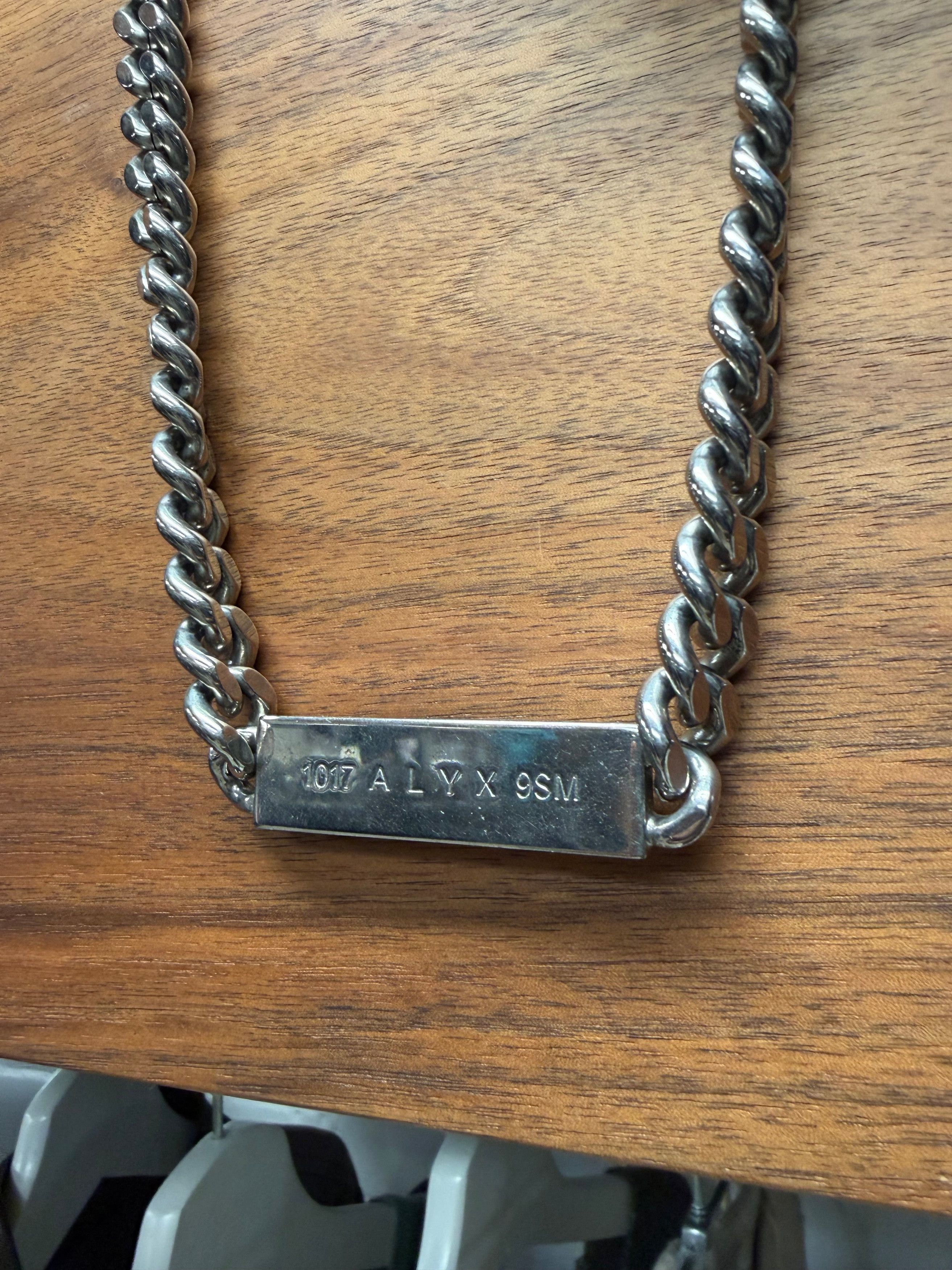 Alyx 1017 Alyx 9SM ‘Engraved ID’ Silver Tone Necklace Size ONE SIZE - 2 Thumbnail