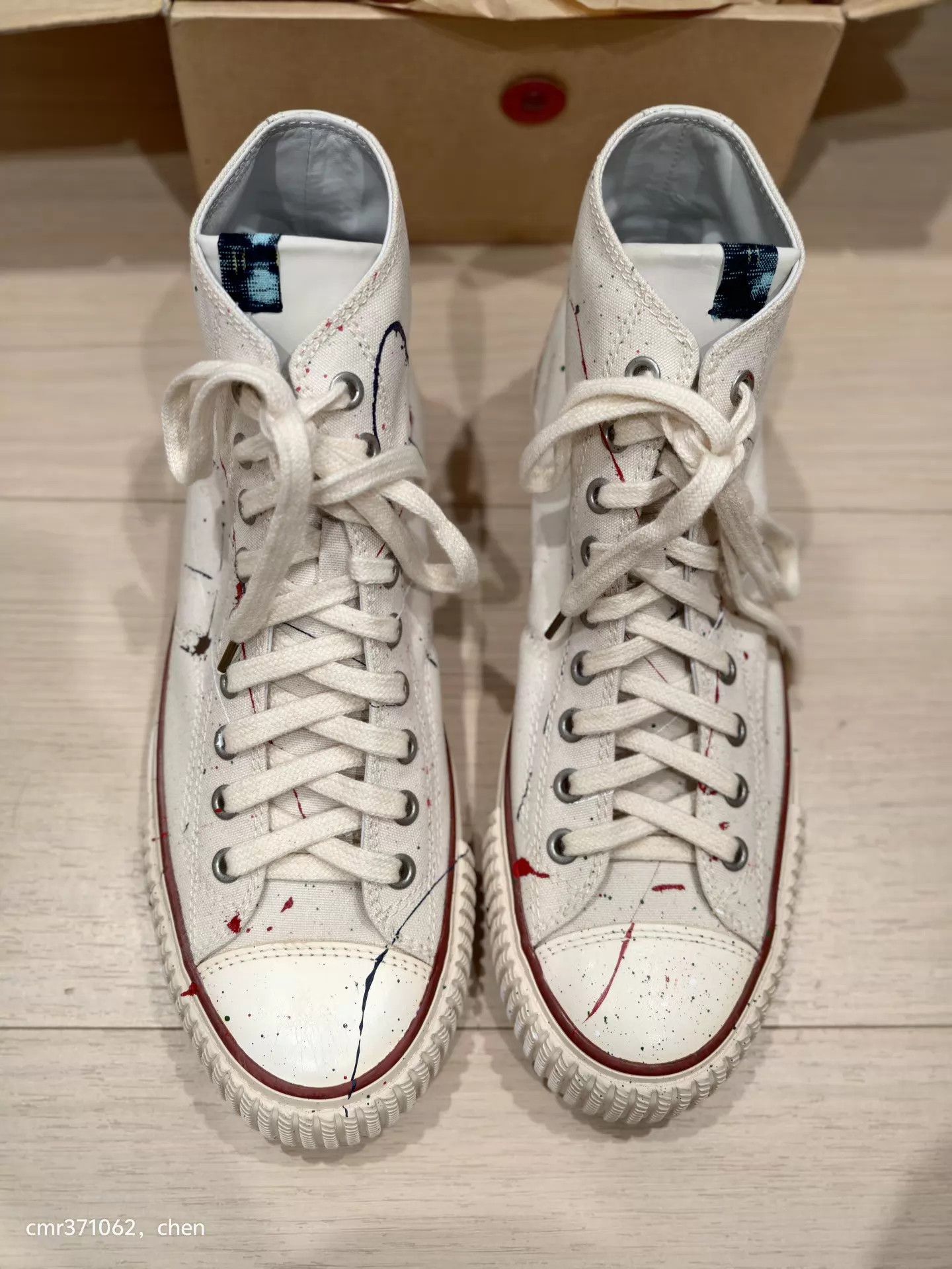 Visvim VISVIM 19 ICT SKAGWAY HI CANVAS Splatter Ivory 9 Size US 9 / EU 42 - 1 Thumbnail