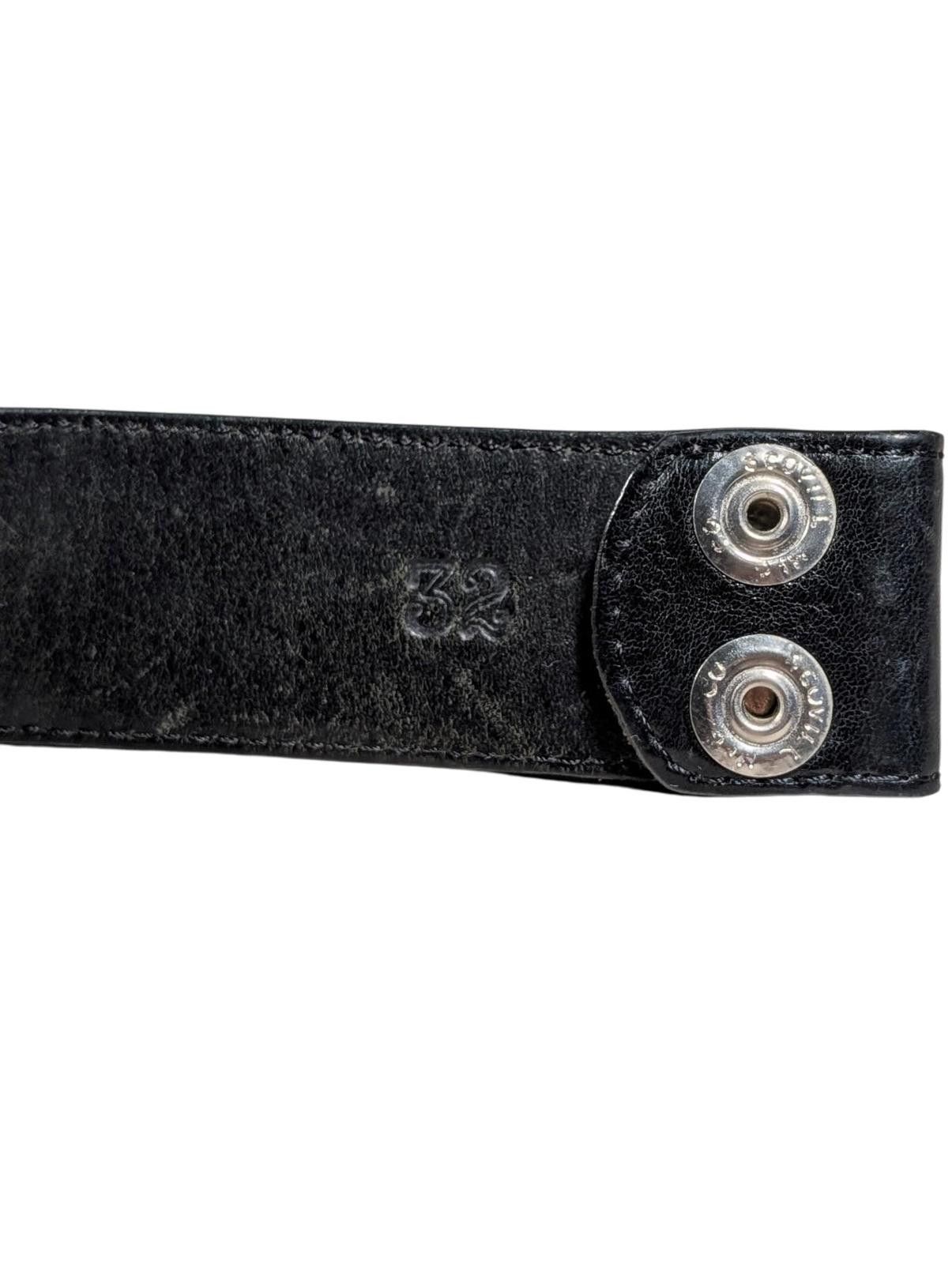 Chrome Hearts Black Leather Belt Strap Size 32 - 5 Thumbnail