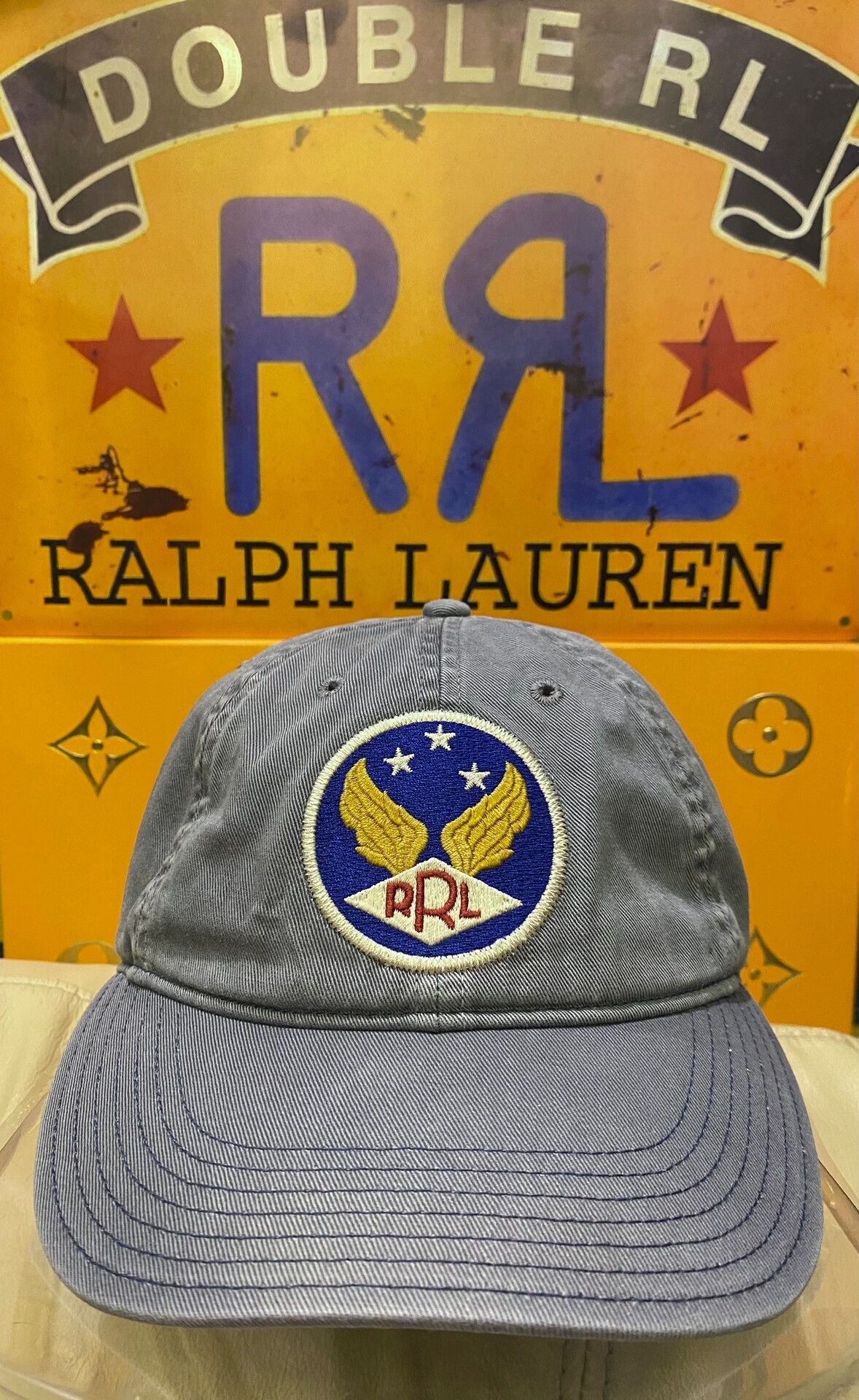 RRL Ralph Lauren RRL Washed Blue Military Trucker Cap Size ONE SIZE - 1 Thumbnail