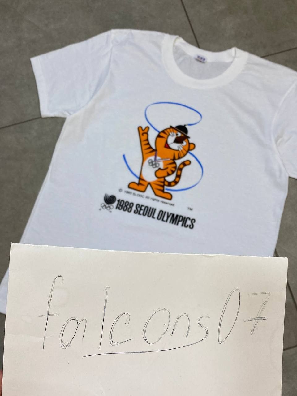 Other Vintage Olympics 1988 Seoul Korea Tiger Cat Mascot T-Shirt Size US M / EU 48-50 / 2 - 2 Thumbnail