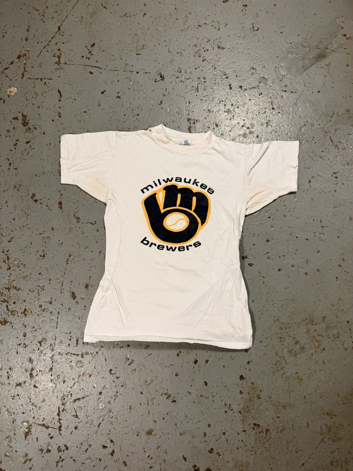 MLB Vintage Milwaukee Brewers Baby Tee Single stitch Tight Tee Size US S / EU 44-46 / 1 - 1 Thumbnail