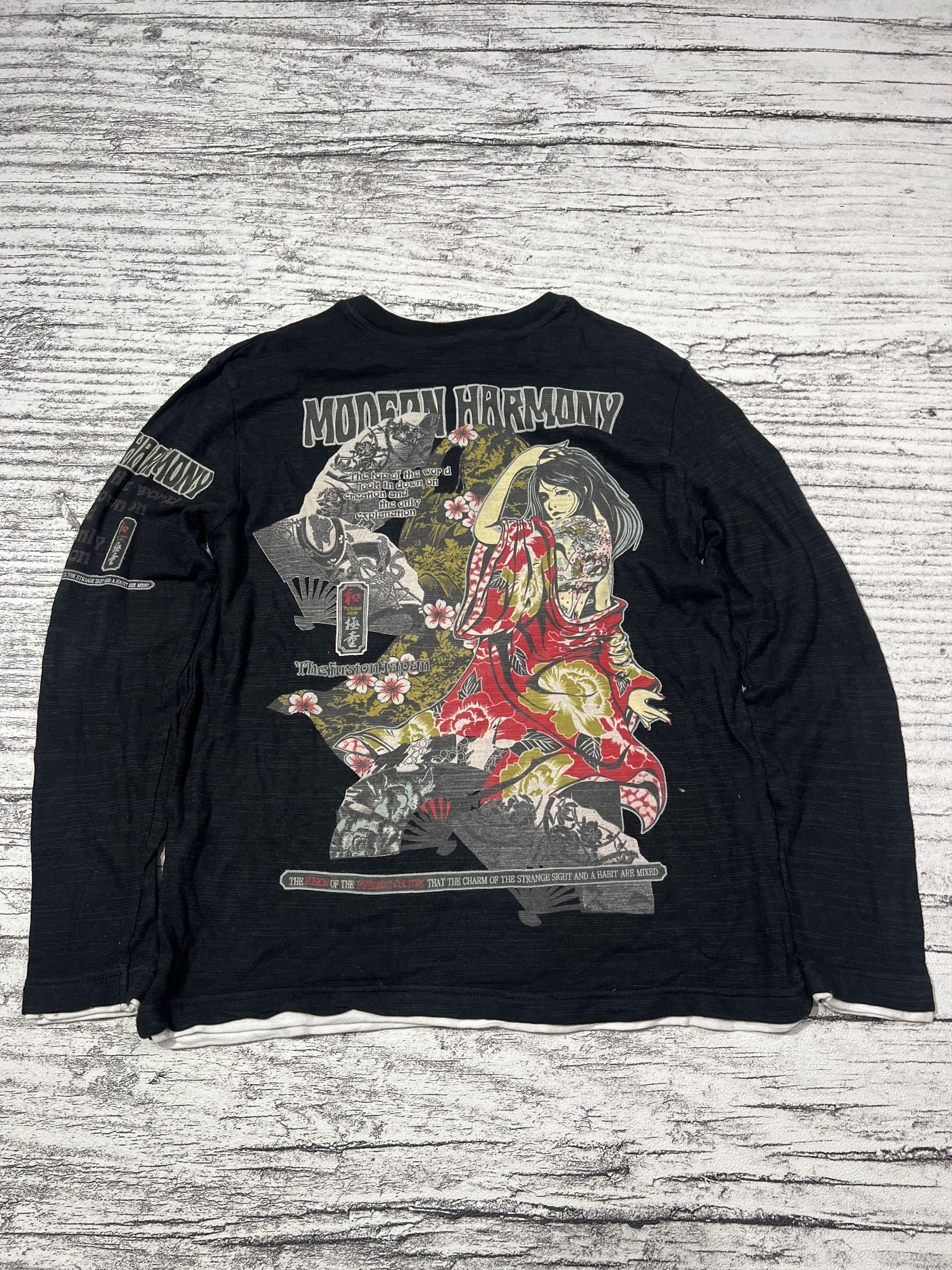 Number (N)ine 2000s Japanese Sukajan Print Longsleeve Tee y2k Lgb Ifsix Size US M / EU 48-50 / 2 - 2 Thumbnail
