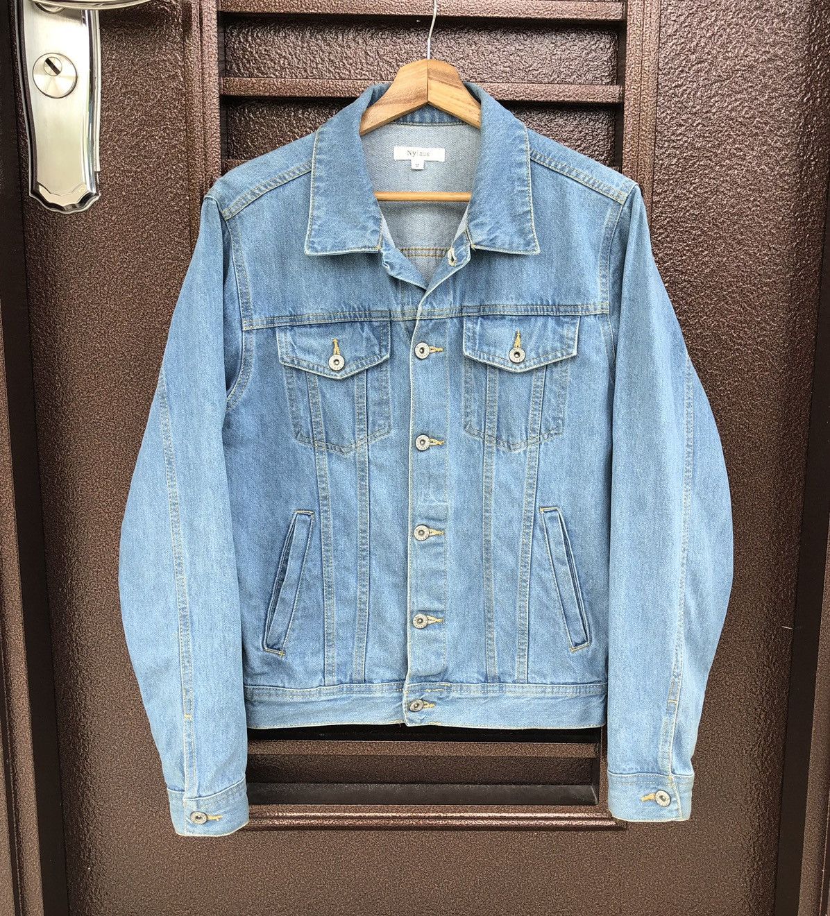 Japanese Brand Nylaus Trucker Denim Jacket Size US M / EU 48-50 / 2 - 3 Thumbnail