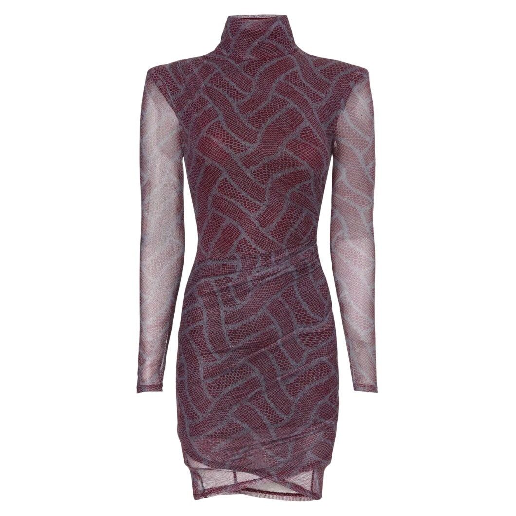 Cinq à Sept Marlene Long Sleeve Mini Dress Purple Size US 0