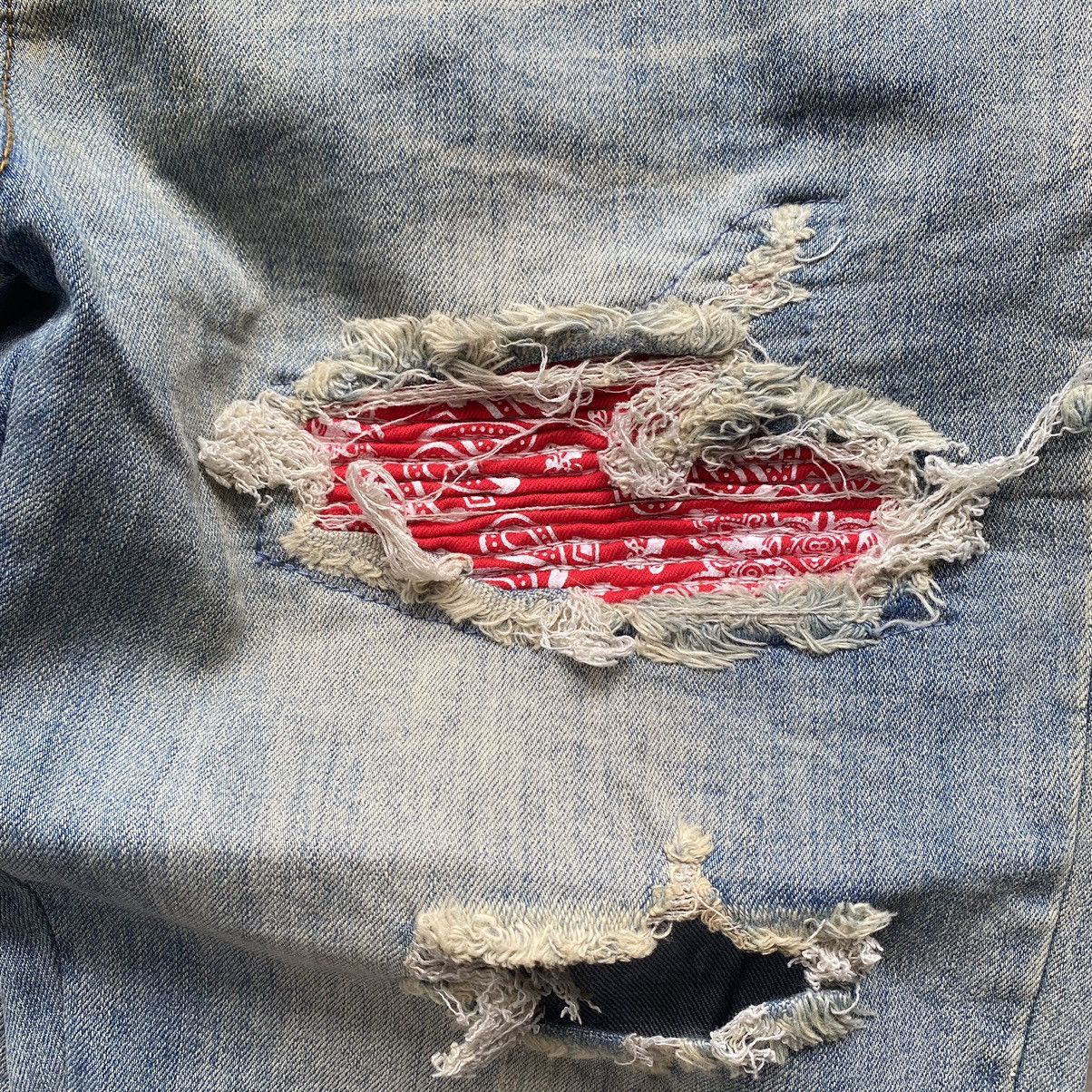 Designer Designer distressed denim boro patches skinny Size US 32 / EU 48 - 3 Thumbnail