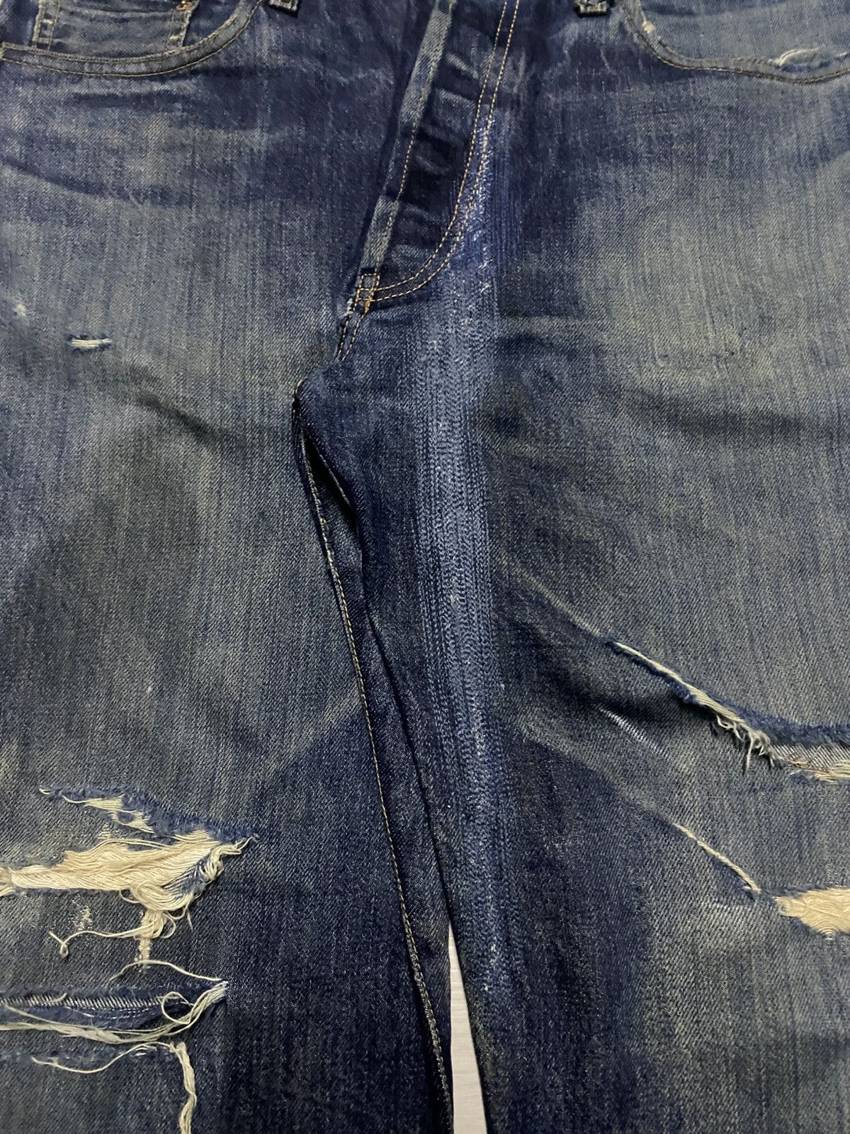 Supreme Vintage Supreme Denim Selvedge Baggy Heavy Repair Jeans Size US 33 - 12 Thumbnail