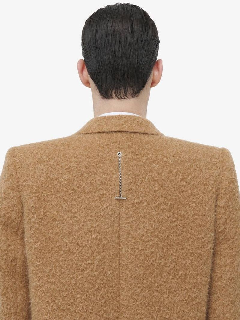 Alexander McQueen o1srvl11e0226 Wool Stacked Shoulder Boxy Coat In Camel Size US S / EU 44-46 / 1 - 5 Thumbnail